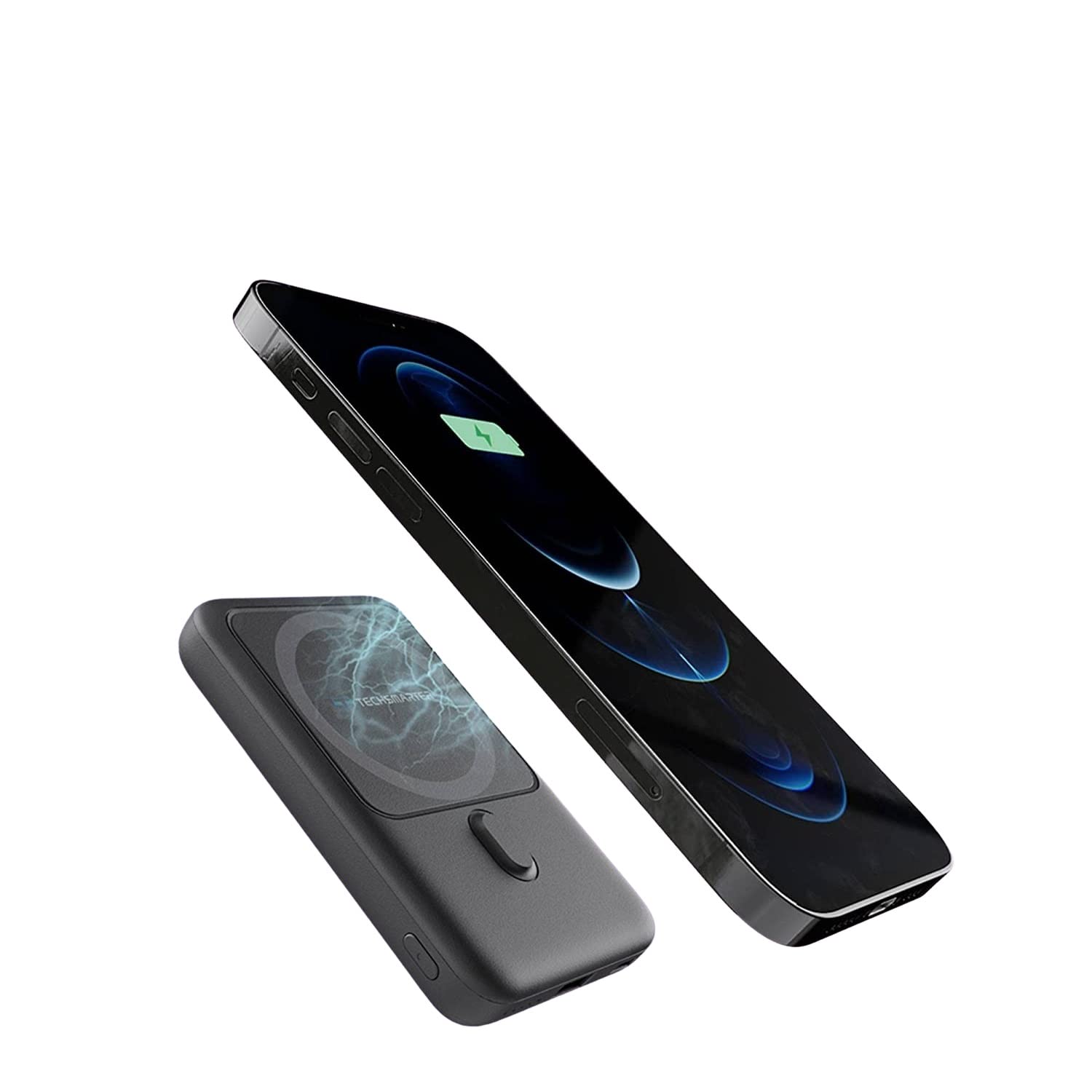 TECHSMARTER 10000mAh Magnetic Wireless Power Bank with 18W USB-C Fast Charging | Portable Charger Compatible with iPhone 16/15/14/13/12 | Perfect for Travel, Camping & Everyday Use