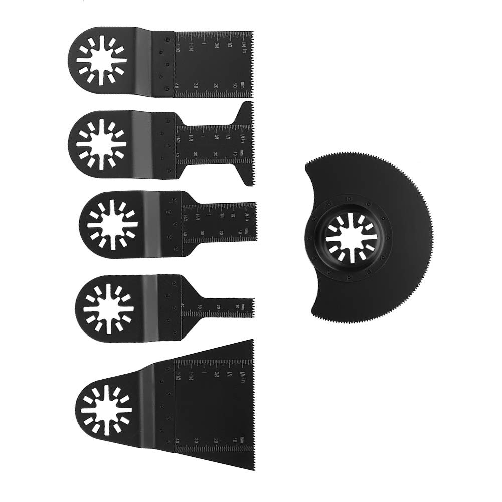 6Pcs High Carbon Steel Oscillating Saw Blades for Wood, Plastic & Metal Cutting - Power Tool Accessories