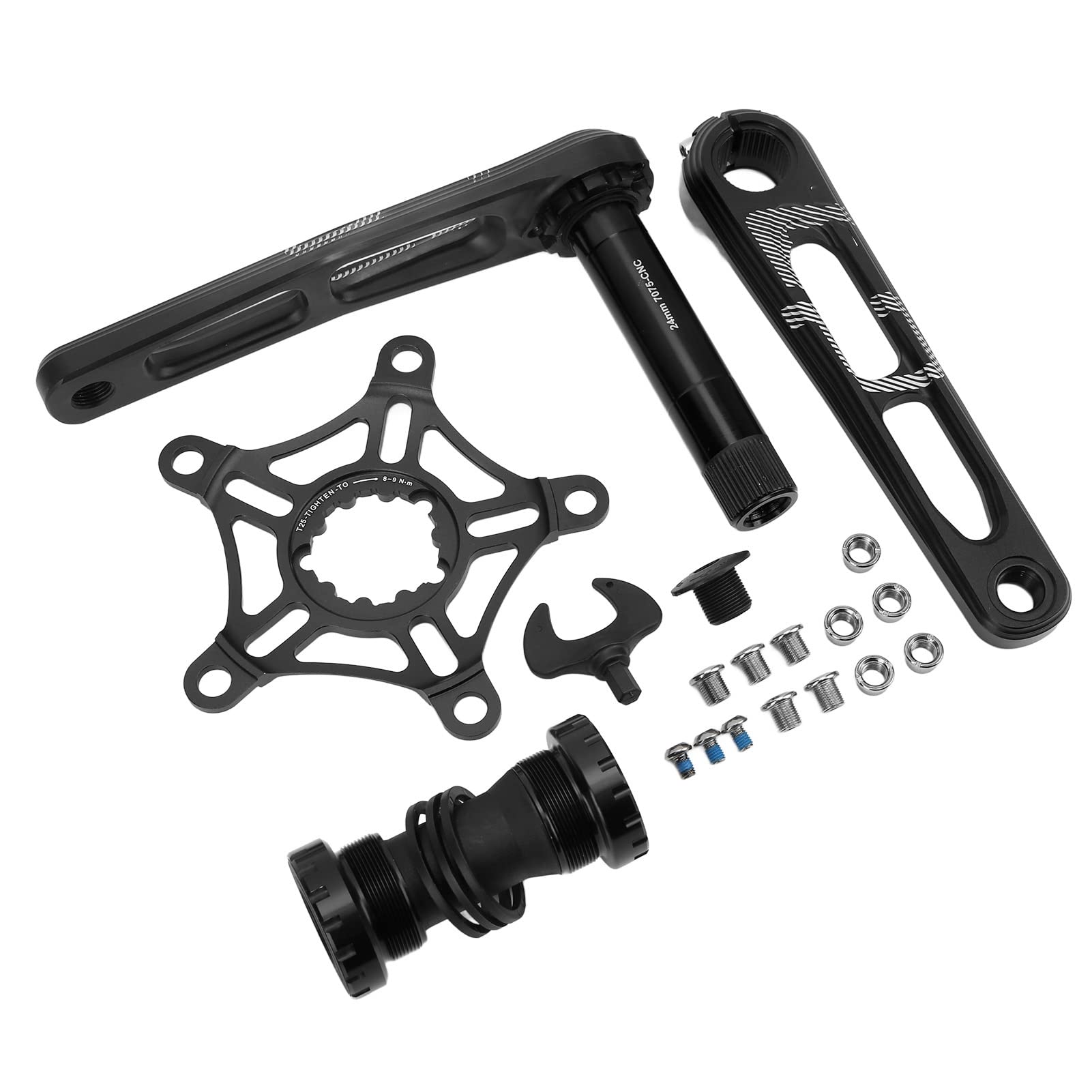 Lightweight Folding Bike Crankset - 130 BCD Hollow Aluminum Alloy Crankset with High Strength & Compression Resistance | Perfect for Commuting, Urban Riding & Travel Bikes