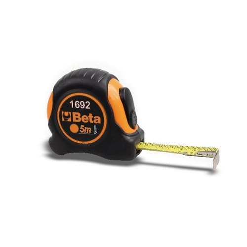 Beta Tools 016920053 - 15-Pack Bi-Material ABS Measuring Tape, Class II (1692/3) - Durable Construction Measuring Tool for Carpentry, DIY Projects & Home Improvement