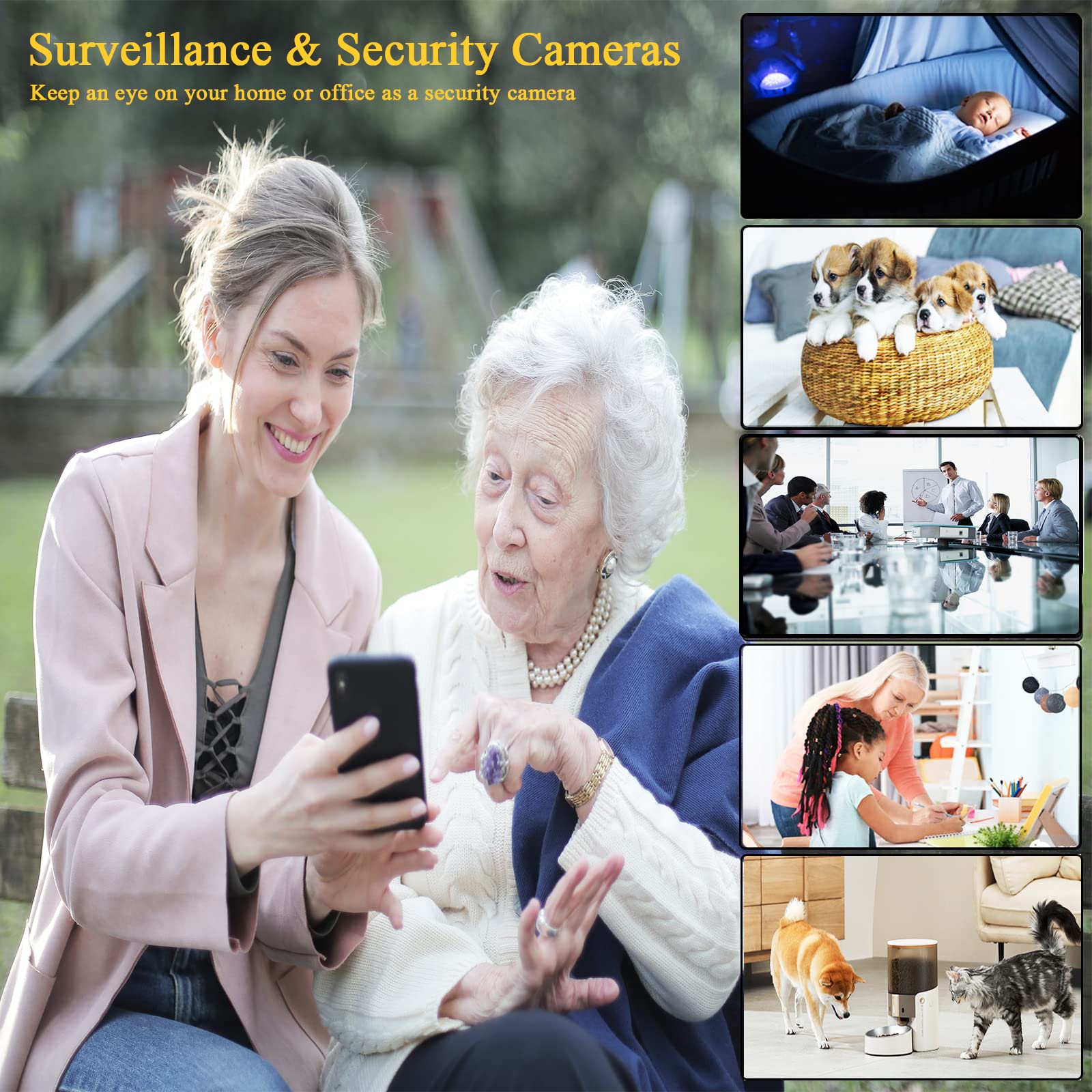 Mini Spy Camera HD 1080P - Hidden Wireless Nanny Cam with Night Vision & Motion Detection | Portable Indoor/Outdoor Surveillance Camera | WiFi Remote Viewing via Phone App | Perfect for Home Security, Baby Monitoring & Office Use
