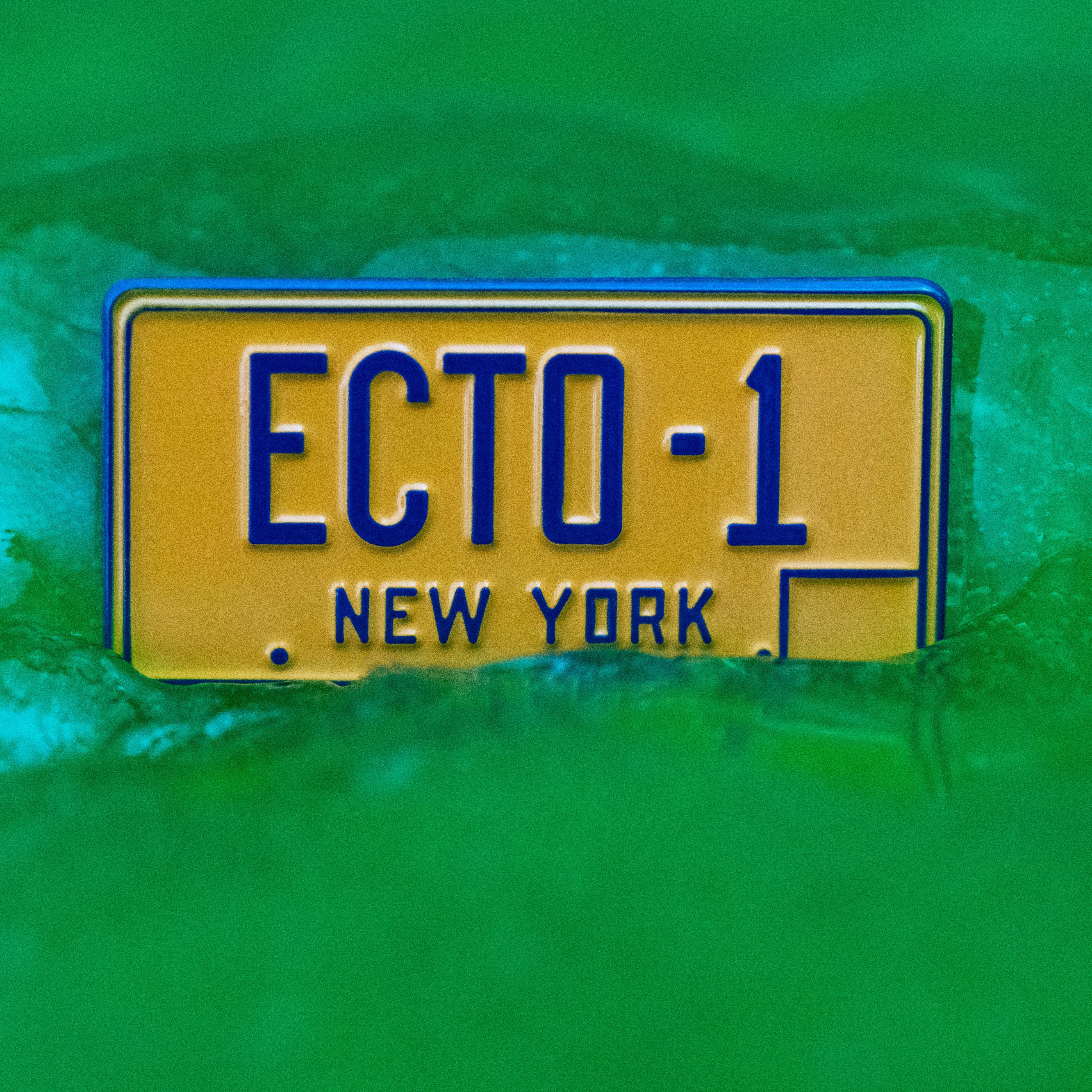 Ghostbusters Ecto 1 License Plate Enamel Pin - Collectible Movie Merchandise for Fans, Cosplay & Gift Giving