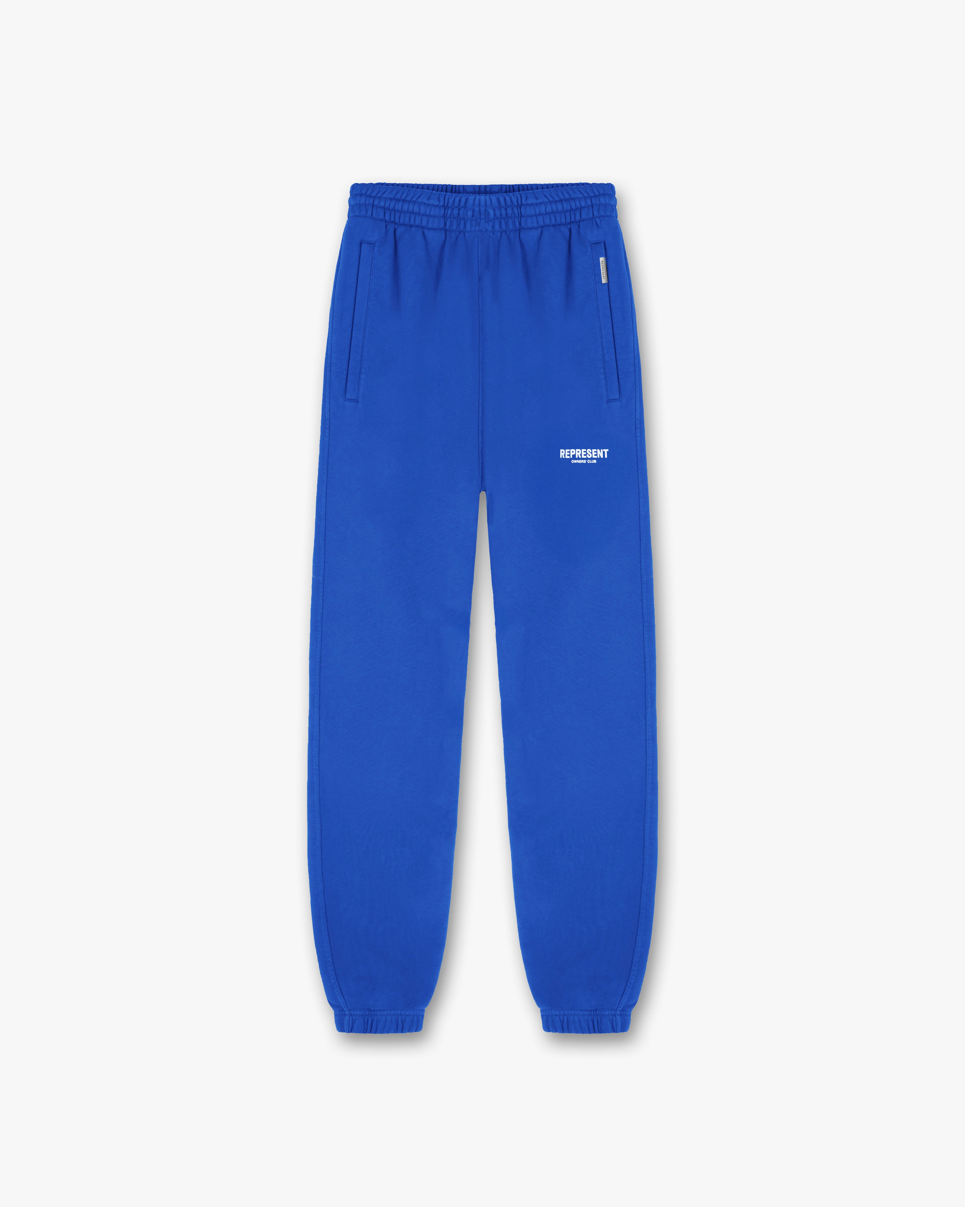 Represent Owners Club Sweatpants for Men - Premium Cobalt Blue Joggers | Lounge, Gym & Streetwear Essentials
