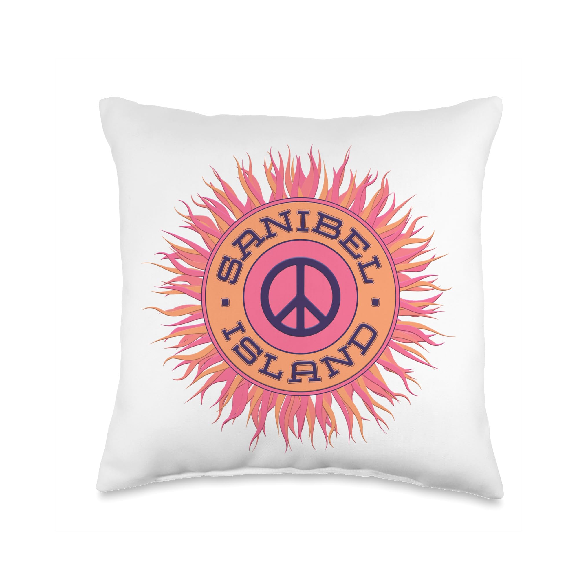 Sanibel Island Florida Beach Throw Pillow - Coastal Decor for Living Room, Bedroom & Porch - Soft Decorative Cushion for Home and Vacation House