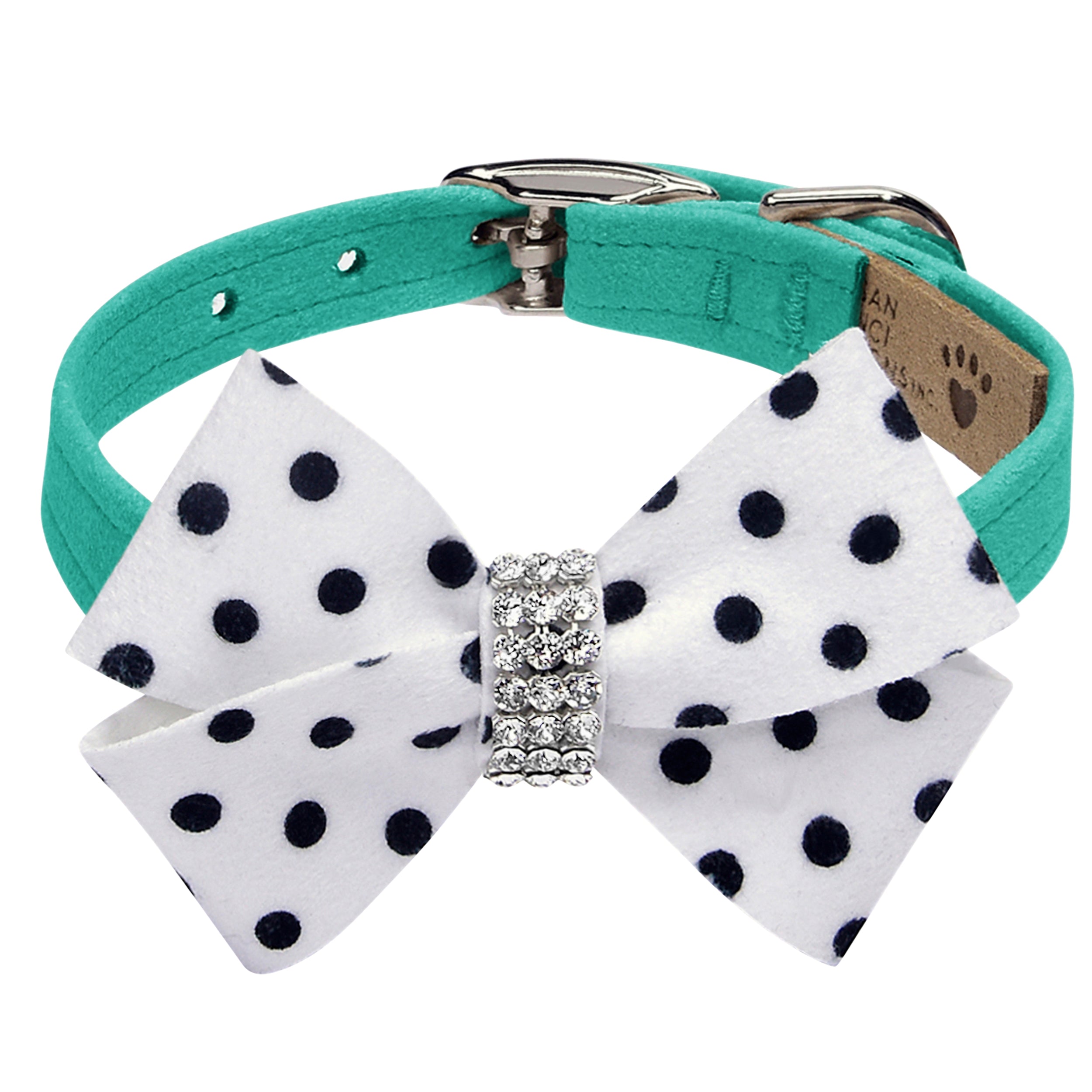 Polka Dot Bow Dog Collar - Stylish & Adjustable Pet Collar for Small & Medium Dogs - Perfect for Daily Walks, Training & Fashion Accessories