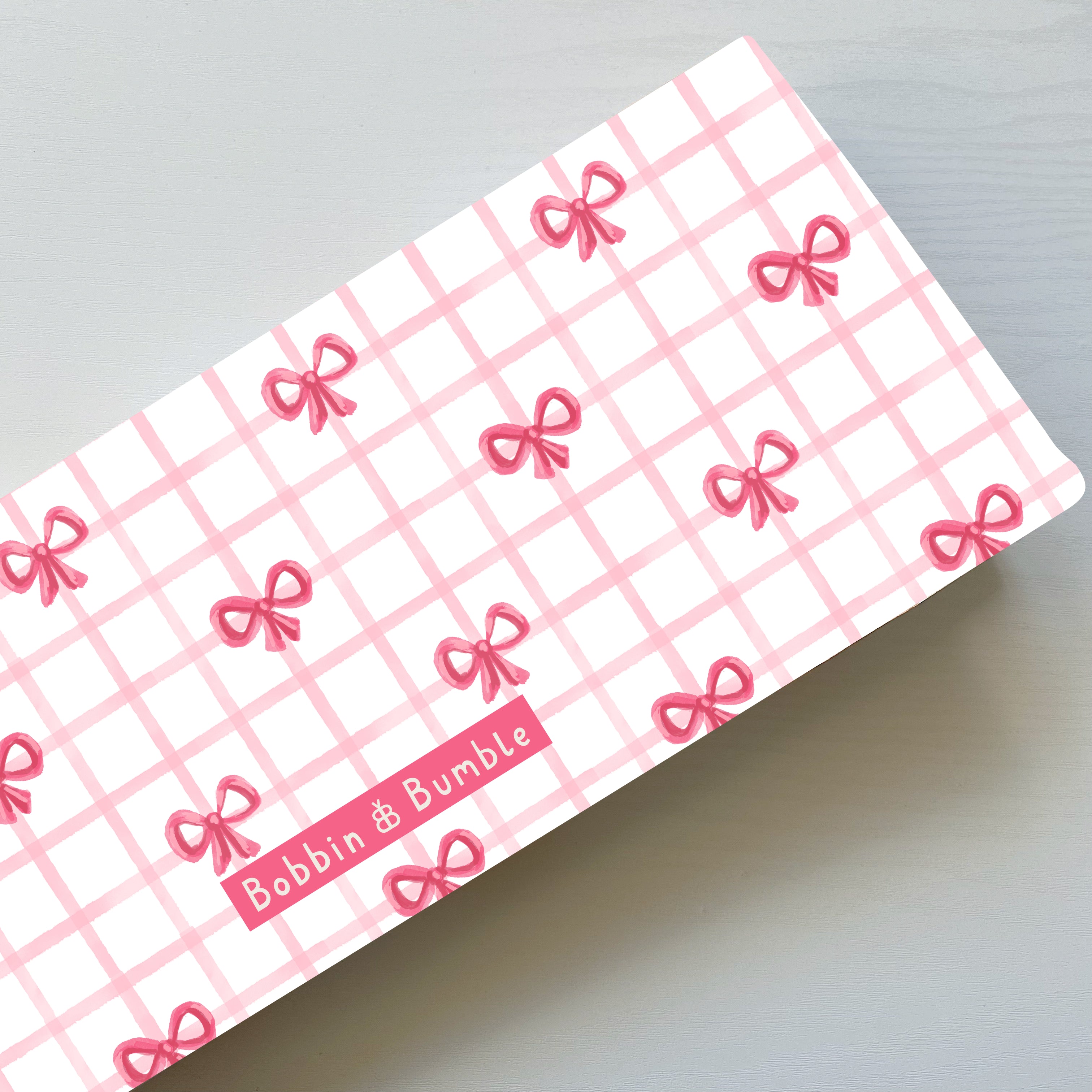 Portable Baby Changing Mat with Pink Bows - Waterproof Foldable Travel Changing Pad for Infants - Perfect for Diaper Changes On-The-Go, Airplane Travel & Outdoor Adventures
