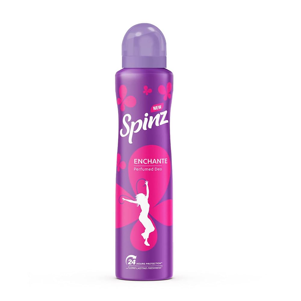 Spinz Enchante Perfumed Deodorant for Women - Long Lasting Freshness & 24-Hour Odor Protection with International Fragrances (200ml) - Perfect for Daily Use, Workouts & Travel