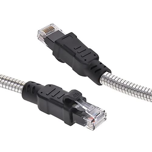 50 Feet Cat6A Ethernet Cable - Shielded Anti-Rodent UTP 24AWG Bare Copper Network Cable for Home Office, Gaming & Server Room Connectivity