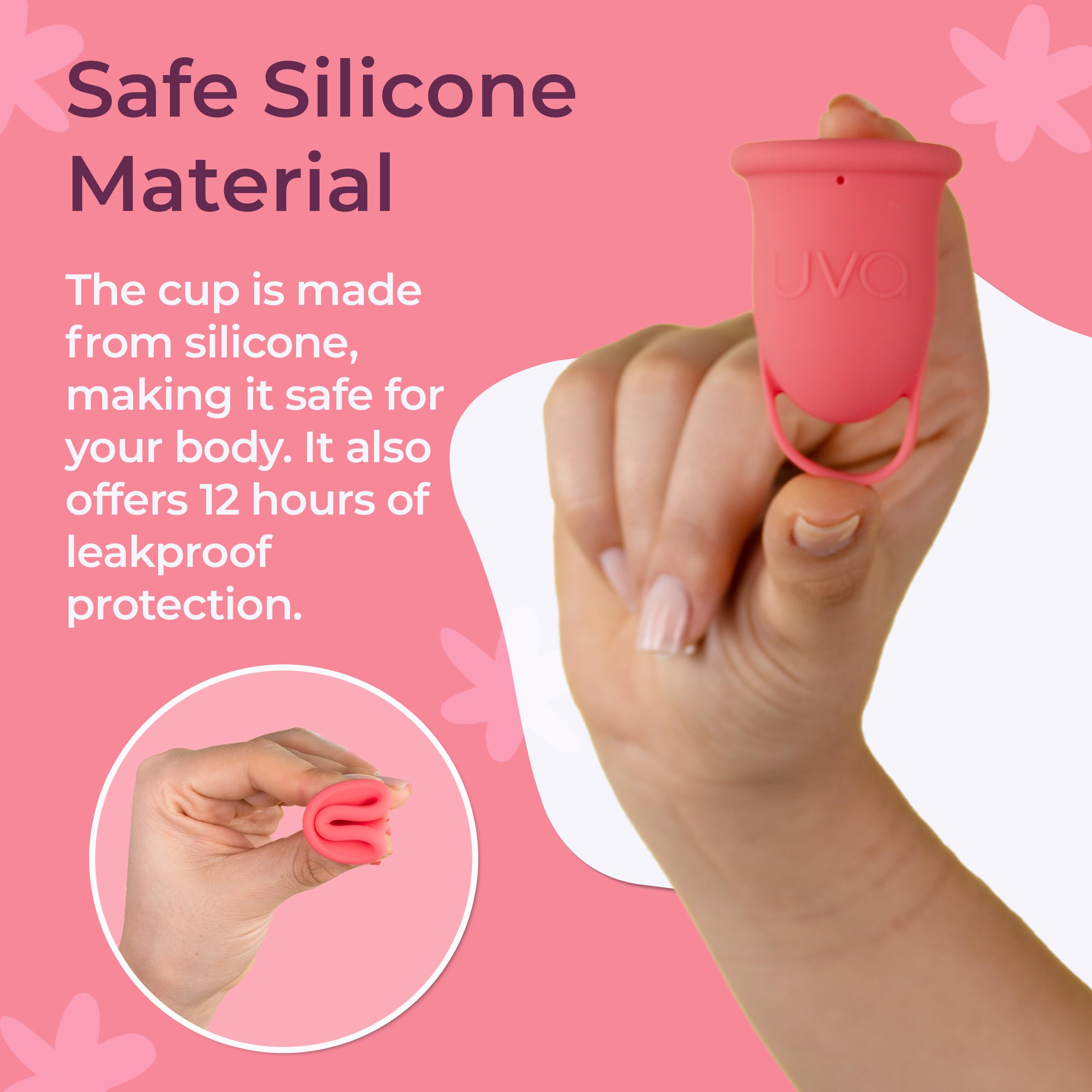 UVA 2 Reusable Menstrual Cup Kit - Size A for Moderate Flow - 10-Year Durable & Leak-Proof Medical Grade Silicone - Medium Period Cup with Sterilizer & Travel Pouch - Ideal for Active Lifestyles, Travel, Gym & Eco-Friendly Period Care