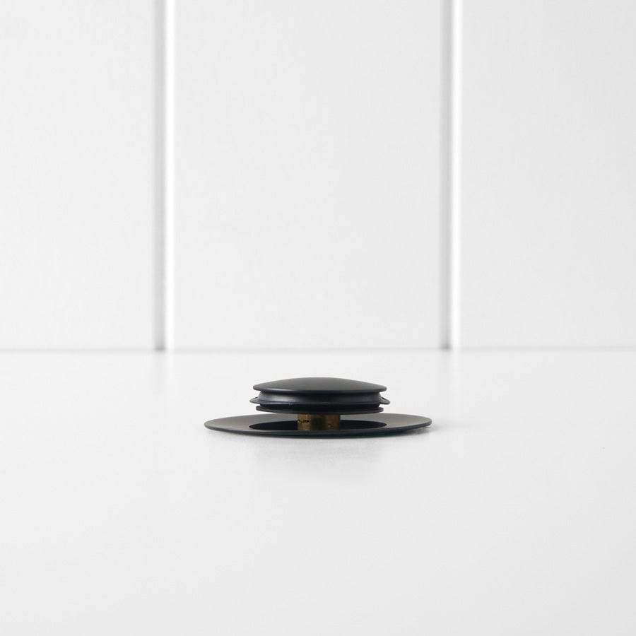 Black Matte Pop Up Waste with Overflow - Bathroom Sink Drain Stopper for Modern Vanities & Bathtubs | Perfect for Home Renovation & DIY Projects