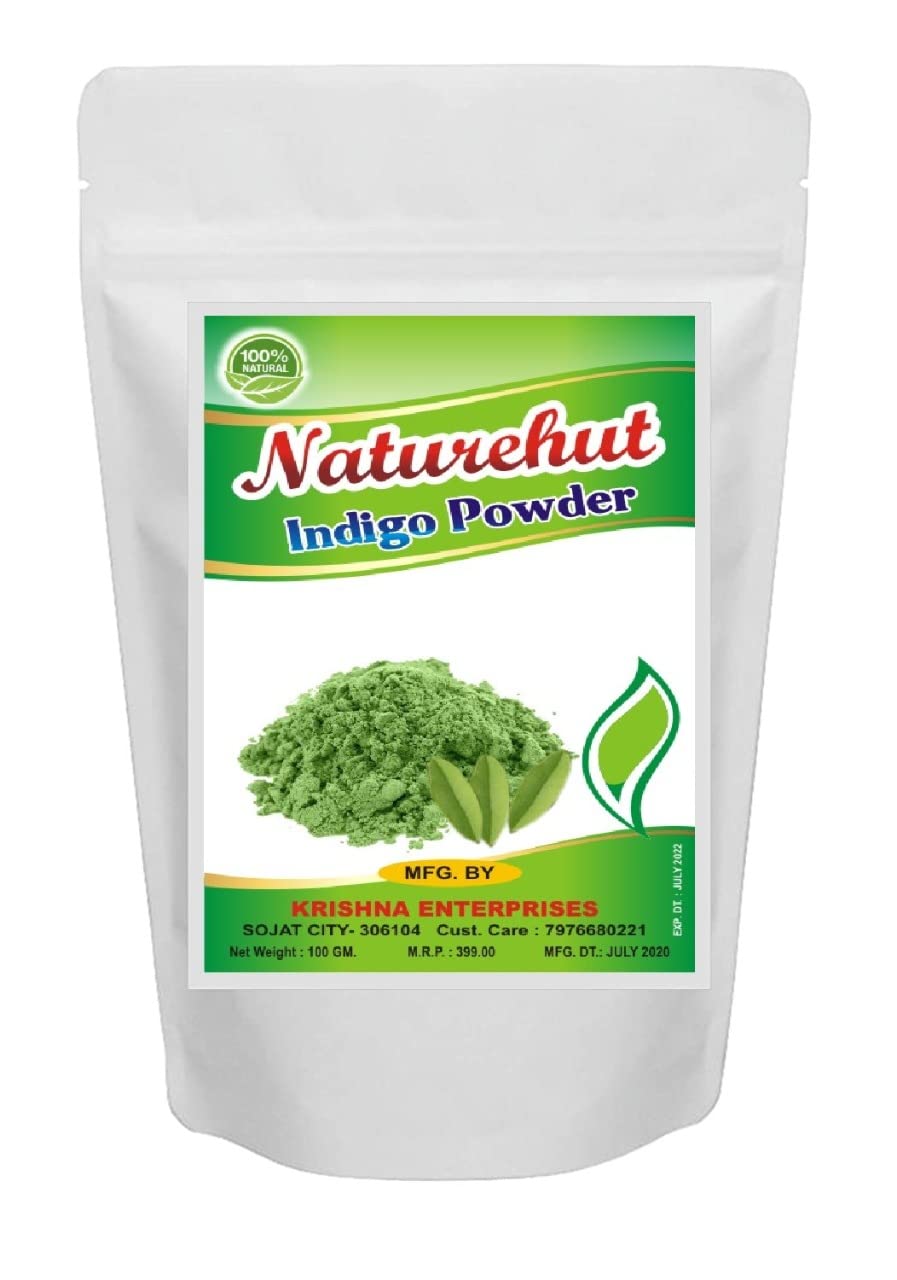 Organic Indigo Powder (Indigofera Tinctoria) for Natural Hair & Beard Dye - 50g | Black & Brown Hair Colorant | Chemical-Free, Vegan-Friendly | Perfect for DIY Hair Coloring at Home
