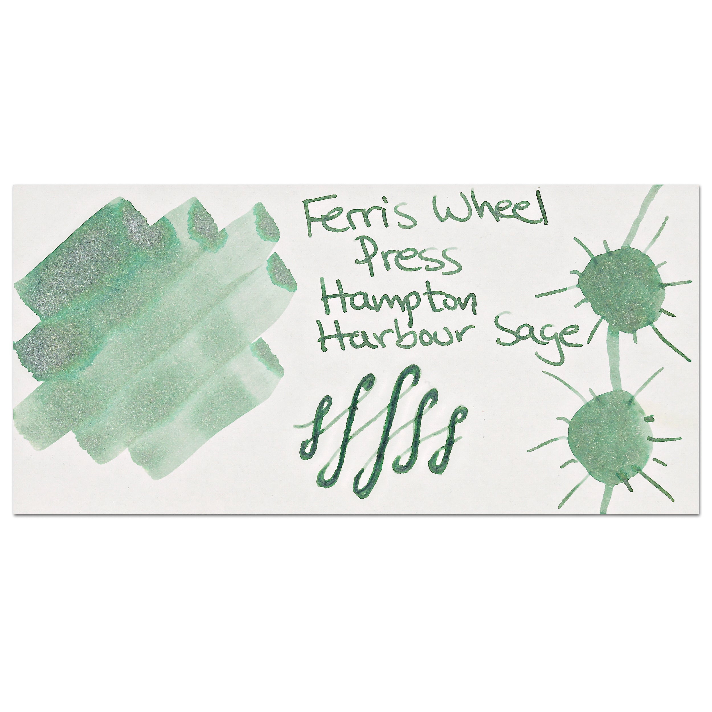 Ferris Wheel Press Hampton Harbour Sage Bottled Ink - 38ml Fountain Pen Ink for Calligraphy, Journaling & Artistic Writing - Premium Quality Ink for Fountain Pens & Dip Pens