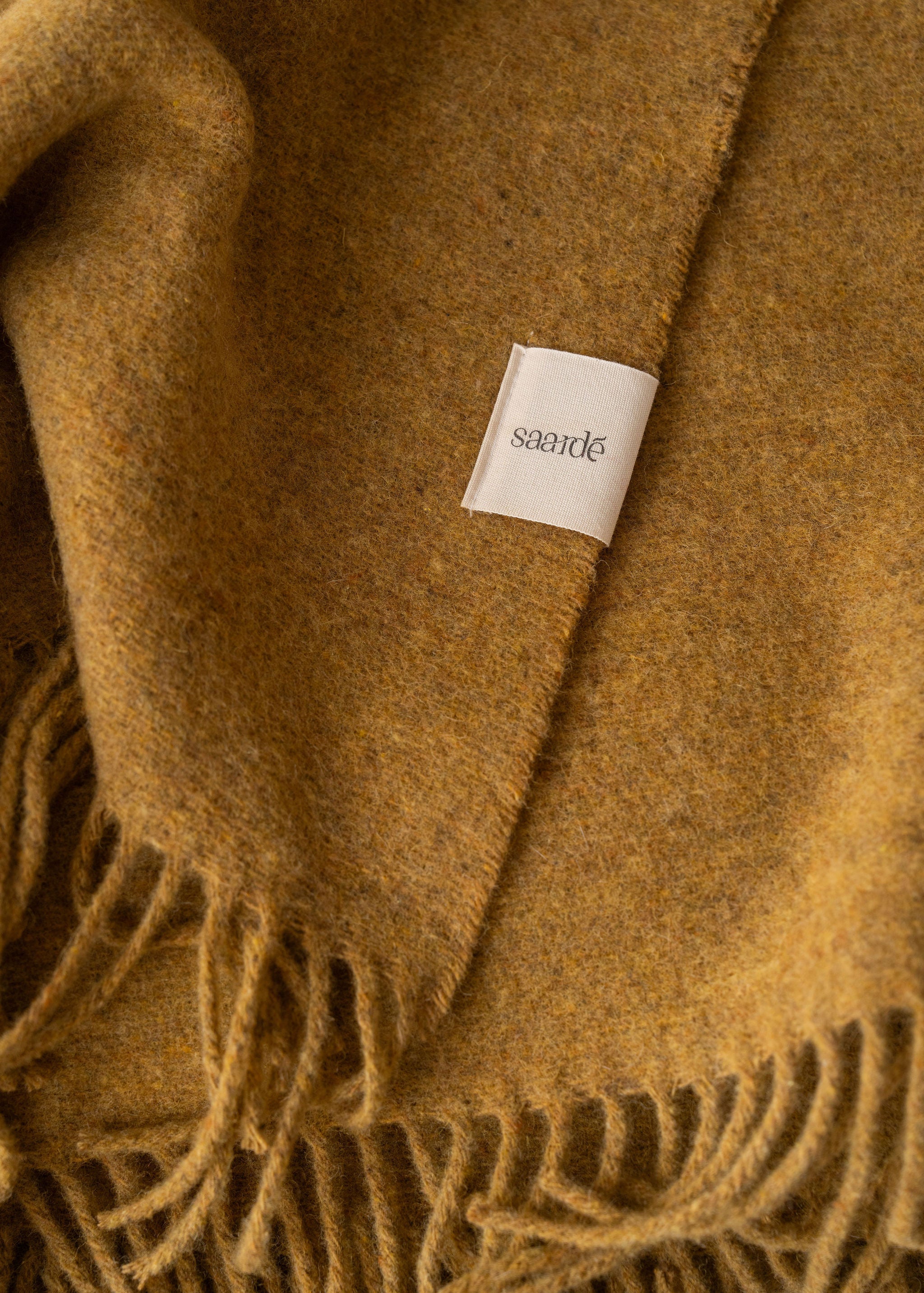 Premium Merino Wool Throw Blanket - Soft & Cozy Mustard Yellow for Living Room, Bedroom & Travel - Lightweight & Warm All-Season Comforter