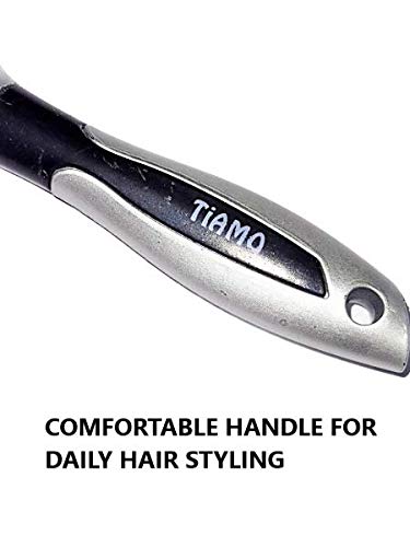 Premium Flat Plastic Silver Hair Brush for Smooth Detangling & Daily Grooming – Perfect for Home, Travel & Salon Use