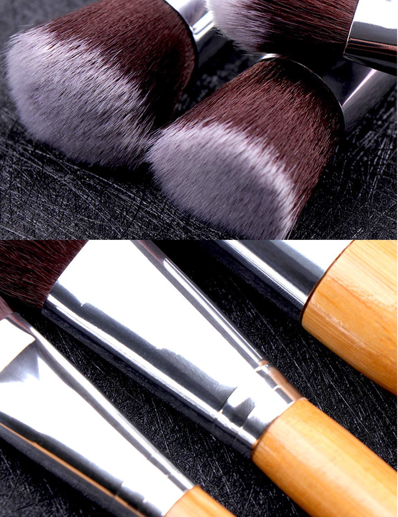 11-Piece Letuwj Powder Cream Makeup Brush Set with Travel Pouch - Soft Brown Brushes for Foundation, Blush, Contouring & Eyeshadow | Perfect for Professional Makeup Artists & Beginners