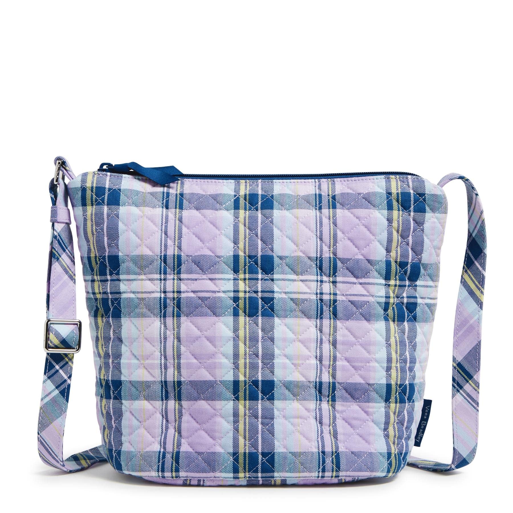 Vera Bradley Cotton Bucket Crossbody Purse for Women - Perfect for Travel & Shopping