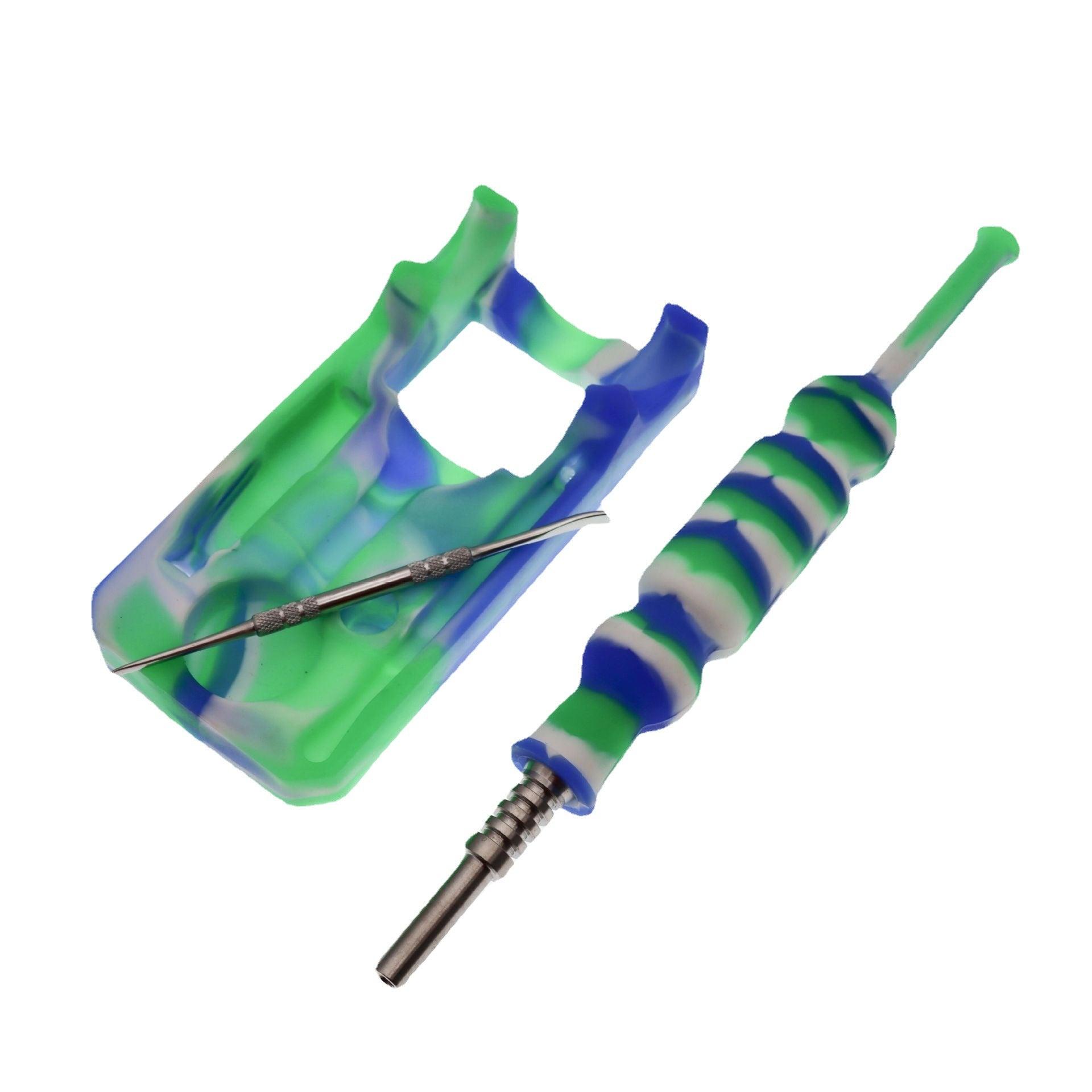 Premium Silicone Nectar Collector Kit with Stainless Steel Tip - Durable, Lightweight & Portable Dab Rig for Concentrate Enthusiasts - Perfect for Home Use, Travel & On-the-Go Dabbing Sessions