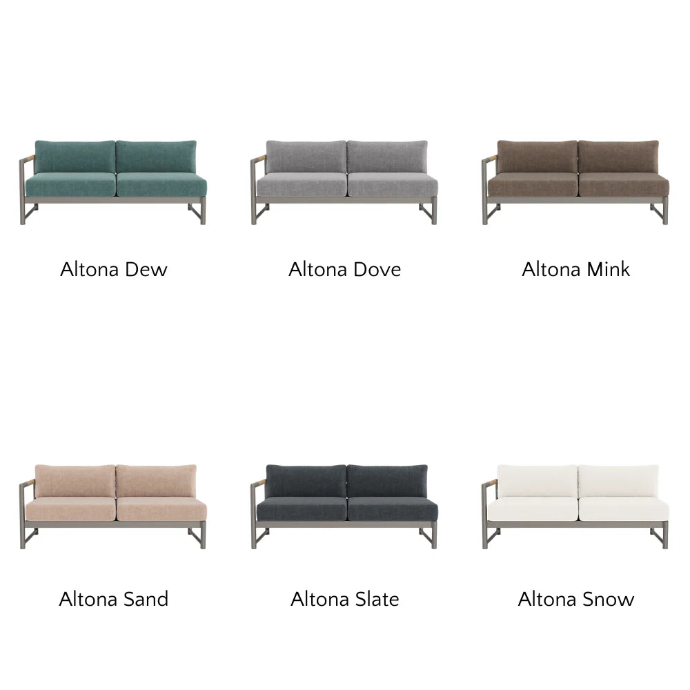 Breeze XL Outdoor 2-Seat Patio Sofa with Left Armrest - Perfect for Backyard, Garden, and Poolside Relaxation