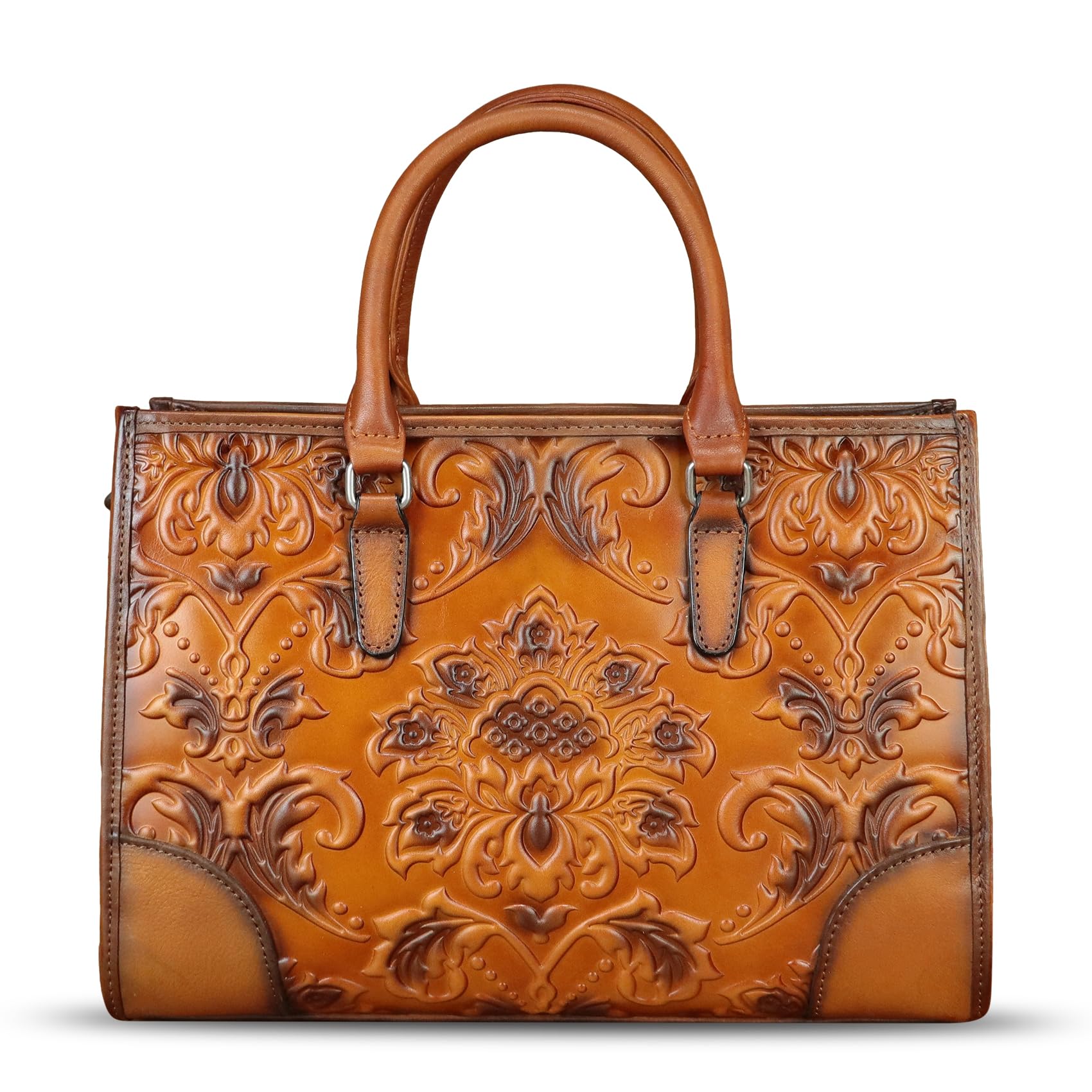 Genuine Leather Satchel for Women - Handmade Crossbody Tote Purse for Work & Travel
