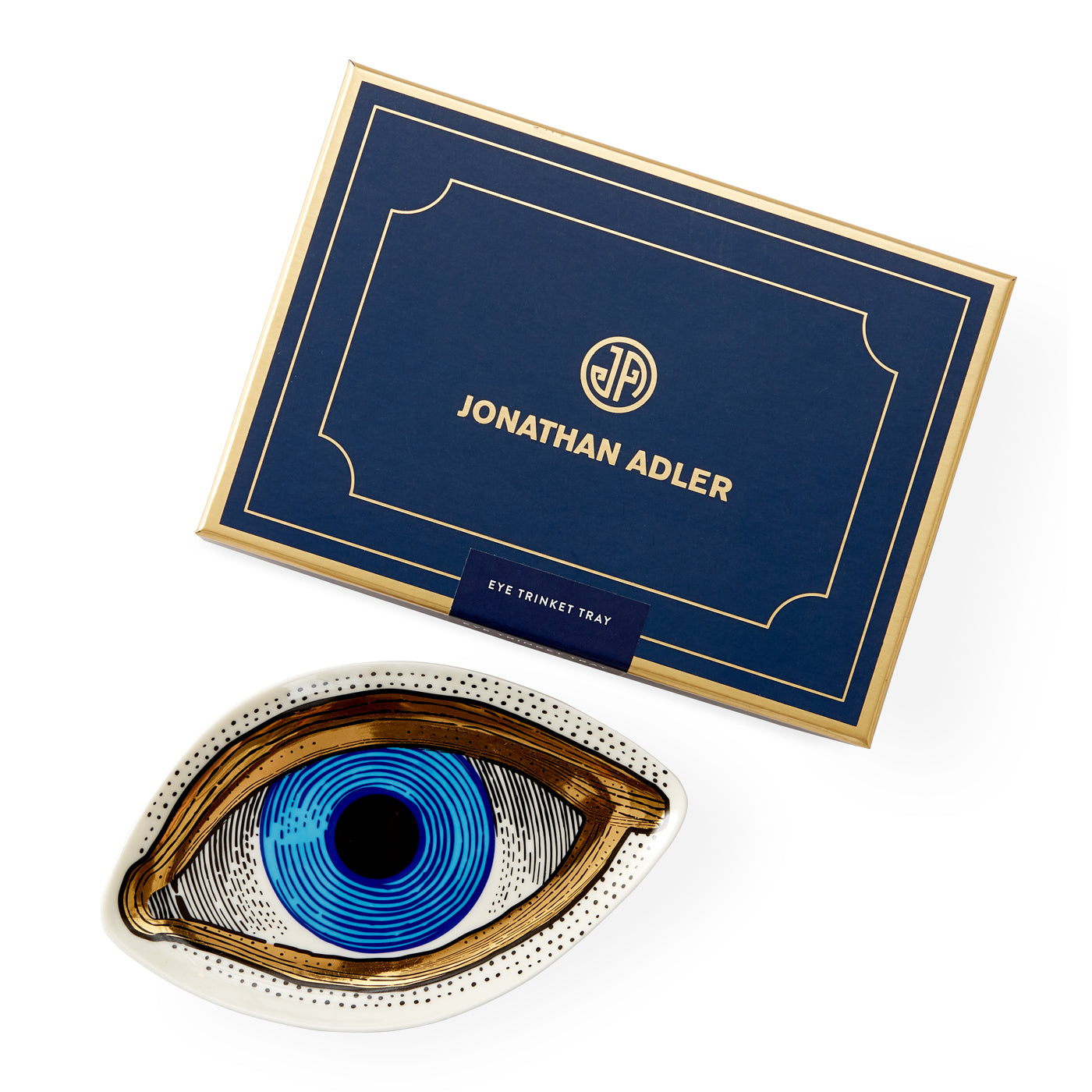 Elegant Eye-Shaped Trinket Tray - Decorative Jewelry Dish for Rings, Earrings & Small Accessories - Perfect for Vanity, Dresser or Bathroom Organization