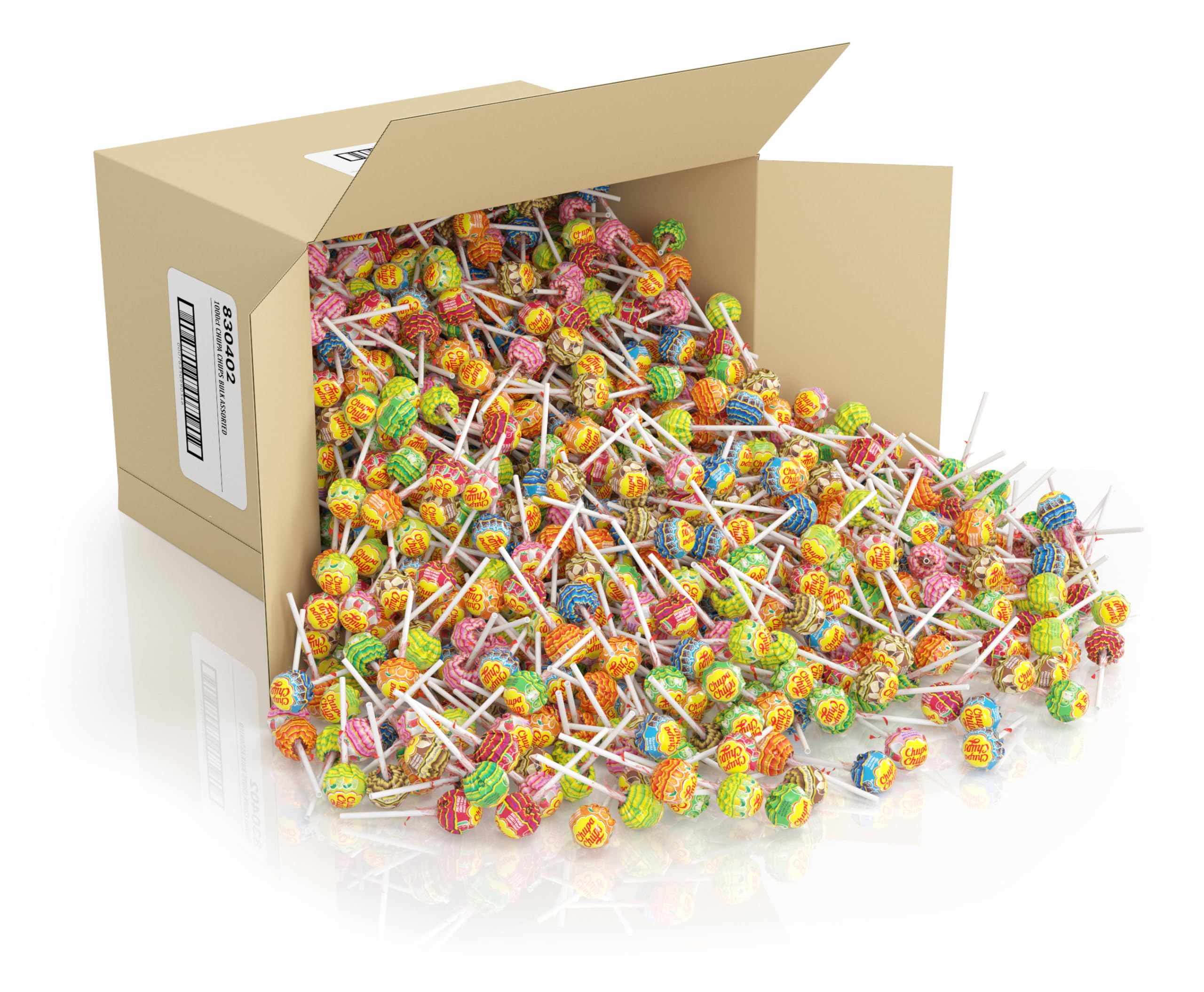Chupa Chups Classic Bulk Lollipops - 1000 Individually Wrapped Suckers with 7 Delicious Flavors | Perfect for Birthday Parties, Halloween Treats, School Events & Candy Buffets