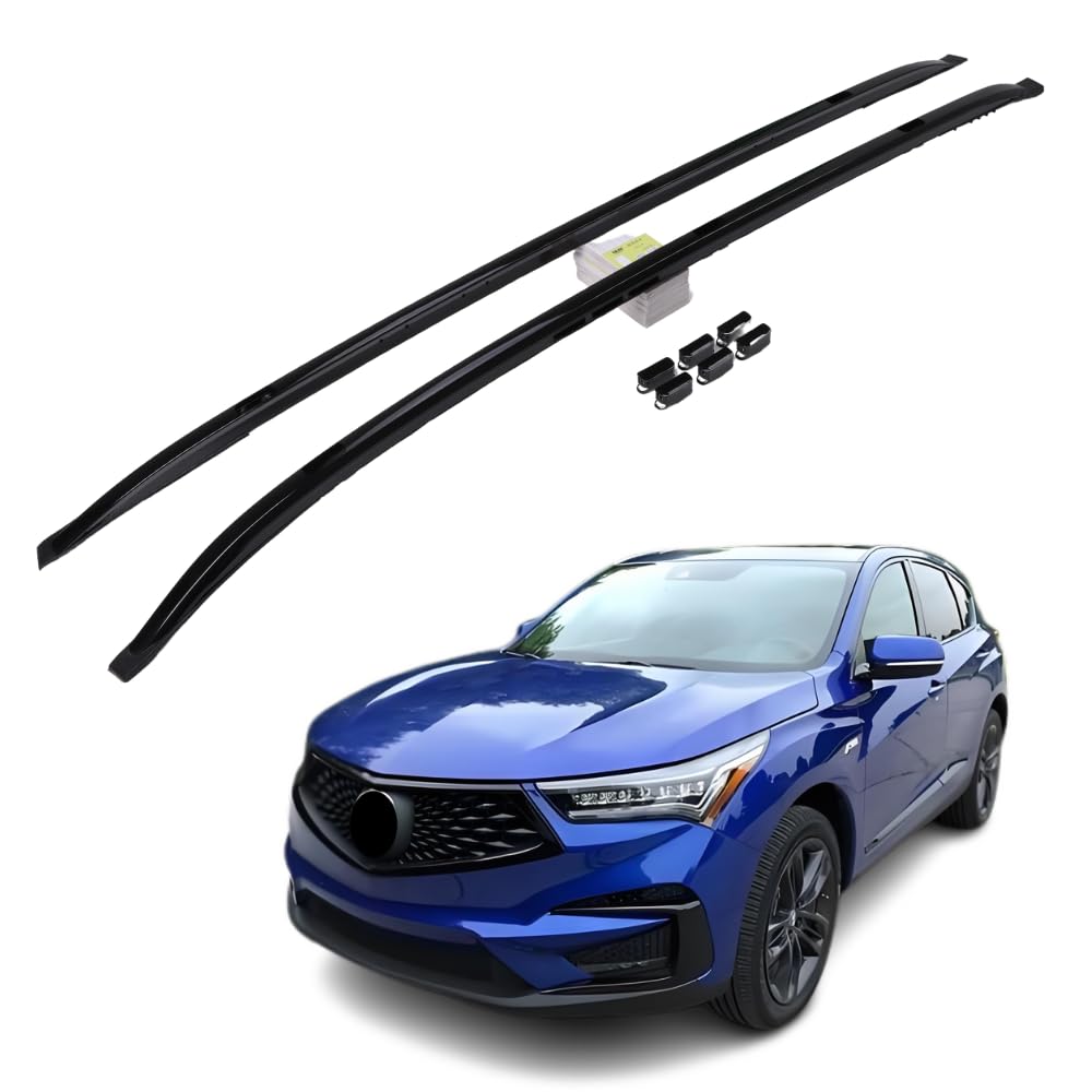 Acura RDX 2019-2025 Roof Rack Side Rail Cross Bars - Heavy Duty Black Luggage Carrier for SUV - Perfect for Road Trips, Camping & Outdoor Adventures