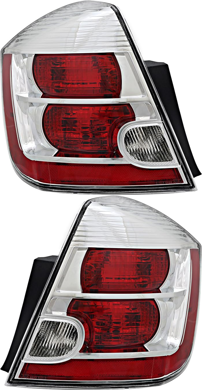 2007-2009 Nissan Sentra Tail Lights Replacement Pair - Left & Right Side LED Brake Lamps for Sedan Models | Perfect for Night Driving & Enhanced Safety