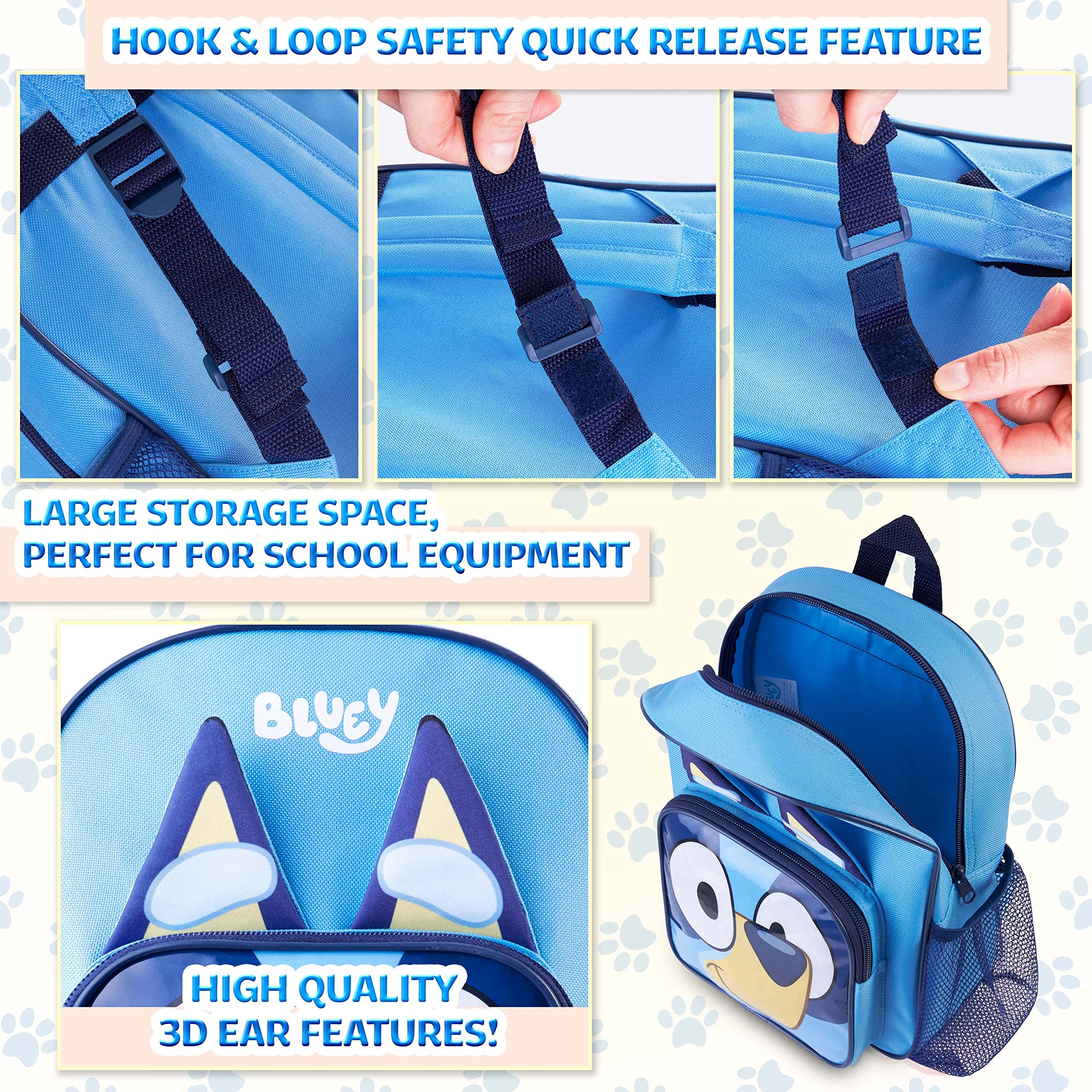 Bluey Backpack for Toddlers - Kids Backpack for Kindergarten, Preschool, Boys & Girls - Perfect for School, Daycare, and Travel Adventures