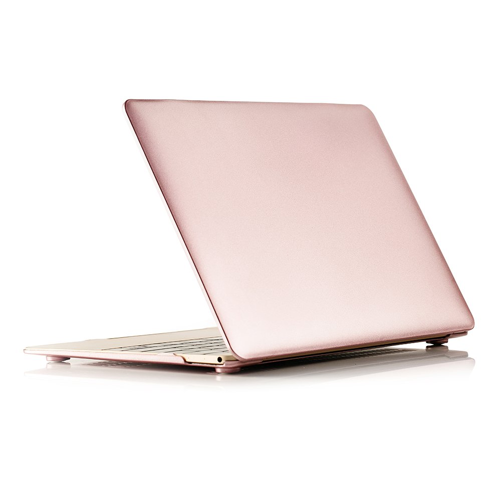 Slim Hard Shell Protective Case for MacBook 12 Inch A1534 - Rose Gold Snap-On Cover | Lightweight Durable Laptop Case for Work, School & Travel