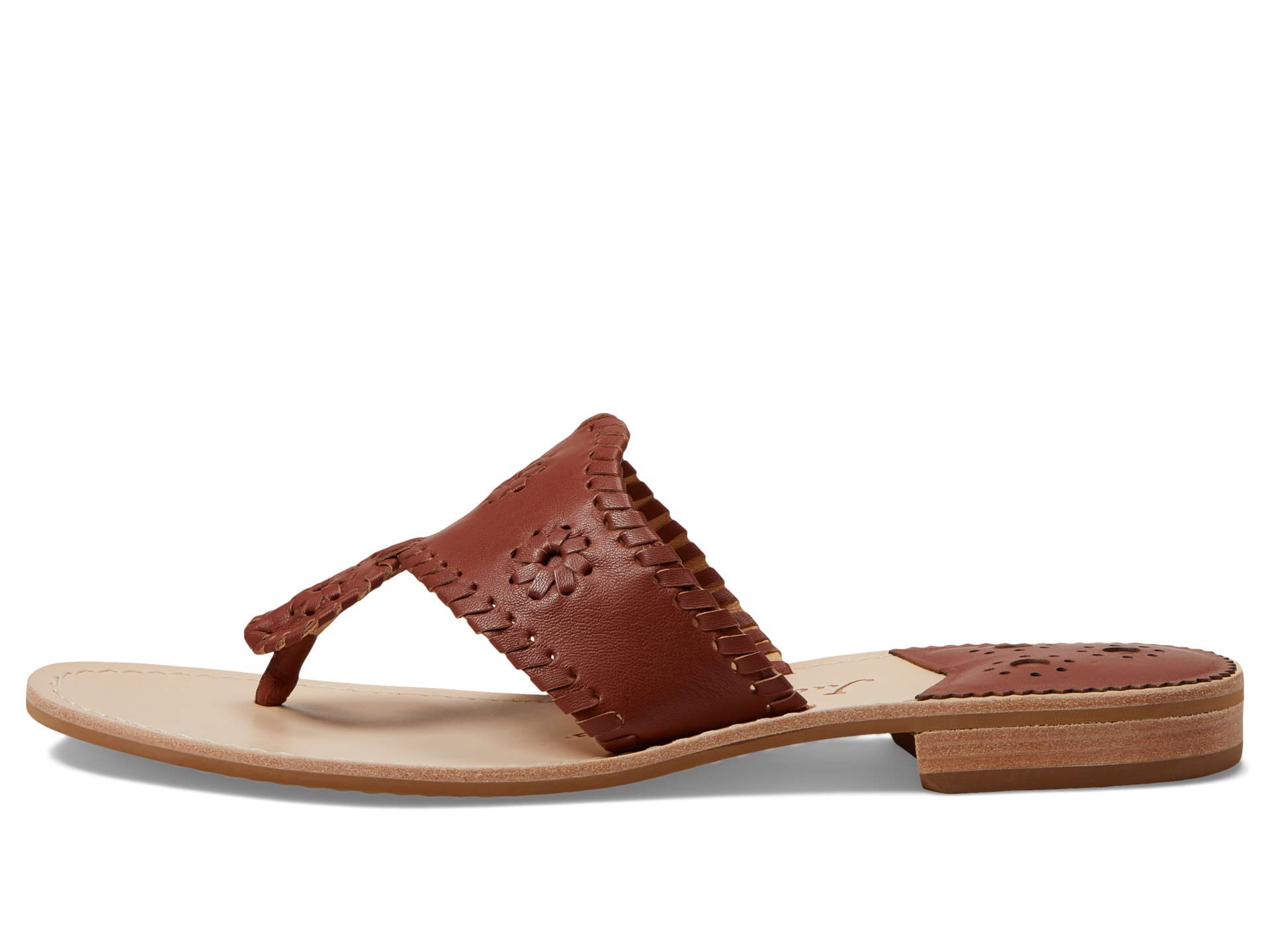 Jack Rogers Women's Palm Beach Sandals - Comfortable Leather Flip Flops for Women | Perfect for Beach, Pool, and Summer Vacations