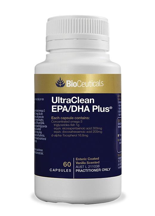 BioCeuticals UltraClean EPA/DHA Plus - Premium Omega-3 Fish Oil Supplement for Heart & Brain Health - Supports Cardiovascular Function & Cognitive Performance - Perfect for Daily Wellness Routine & Active Lifestyle