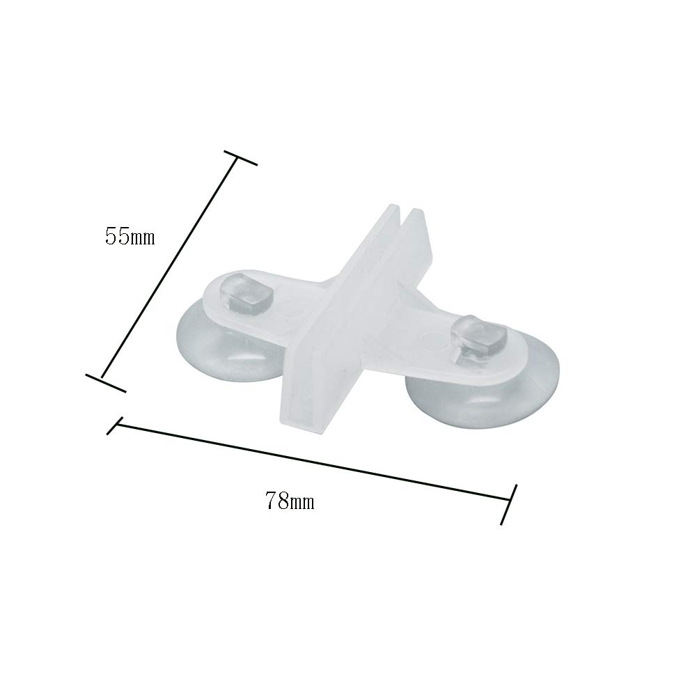 12pcs White Aquarium Divider Suction Cups - Fish Tank Divider Clips for Partition Setup