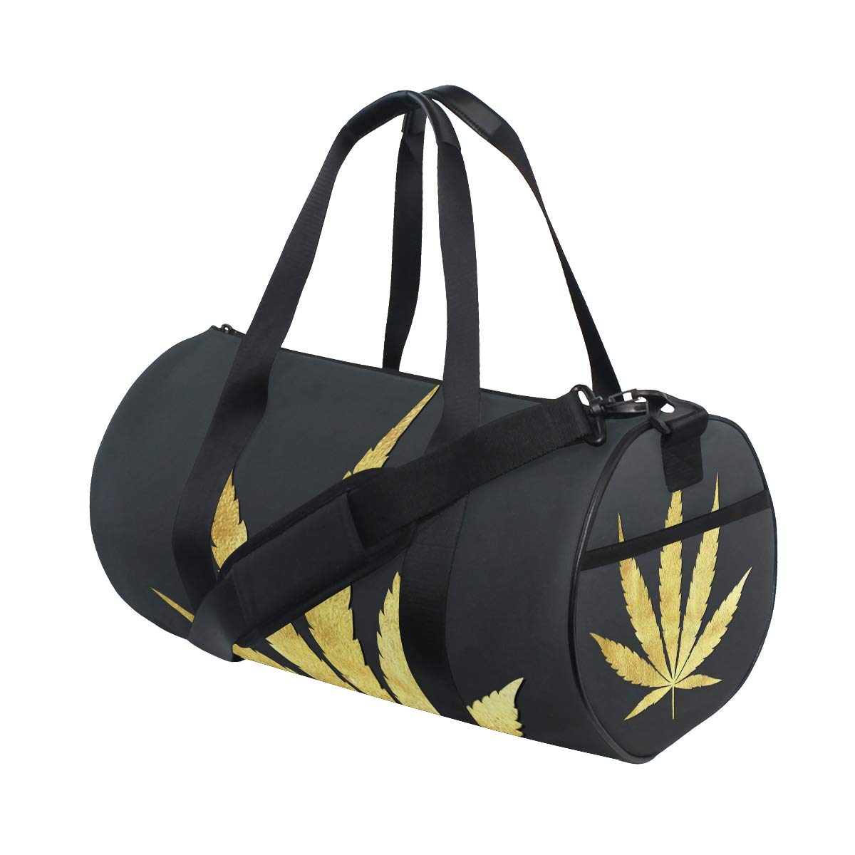 Gym Sports Bag with Marijuana Leaf Print - Durable Travel Duffel Bag for Men & Women - Perfect for Workouts, Travel & Outdoor Activities