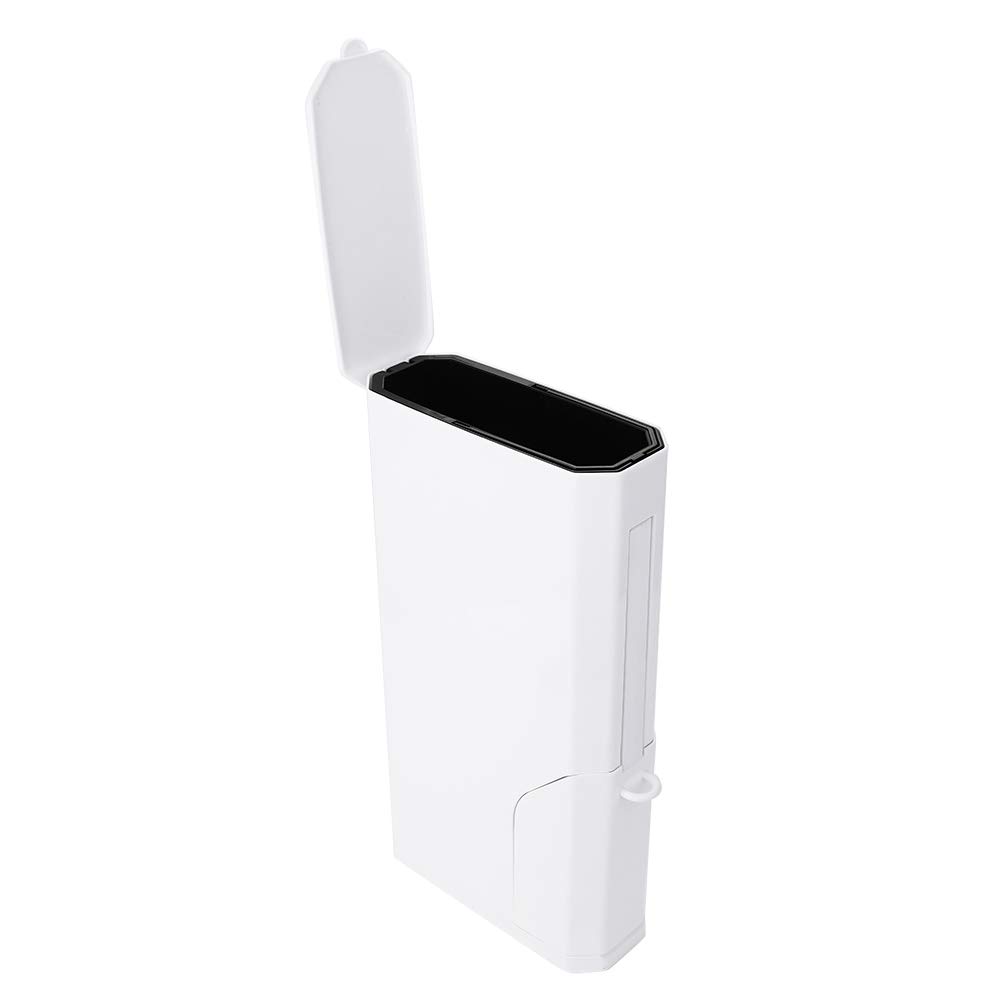 DyAn Toilet Brush Holder with Trash Can - 3L Integrated Bathroom Cleaning Set, White | Space-Saving Storage Solution for Toilet & Bathroom Organization