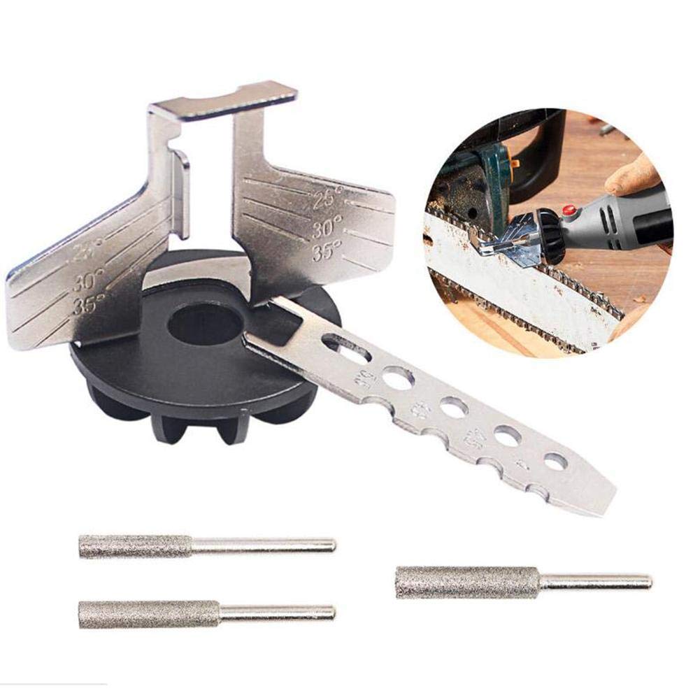Electric Chainsaw Sharpener Attachment - Professional Chain Saw Tooth Grinding Tool for Outdoor Garden Maintenance | Compatible with Electric Grinders | Durable Abrasive Tool for Wood Cutting & Tree Trimming | Perfect for DIY Landscaping, Firewood Preparation & Forestry Work
