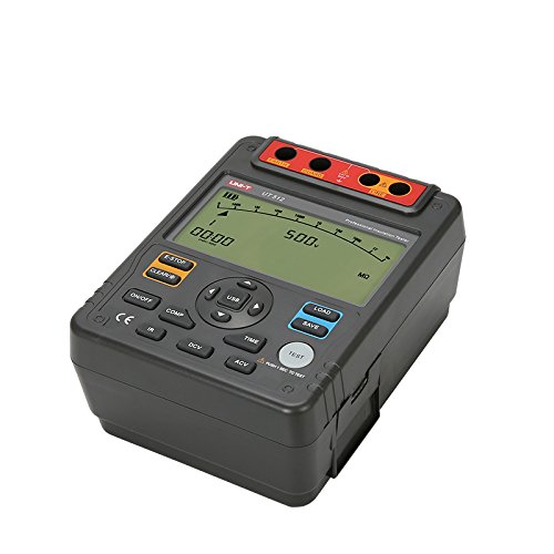 UNI-T UT512 Digital Insulation Resistance Tester 500V/1000V/1500V/2500V with USB PC Software - High Voltage PI DAR Tester for Electrical Maintenance, Industrial Testing & Home DIY Projects