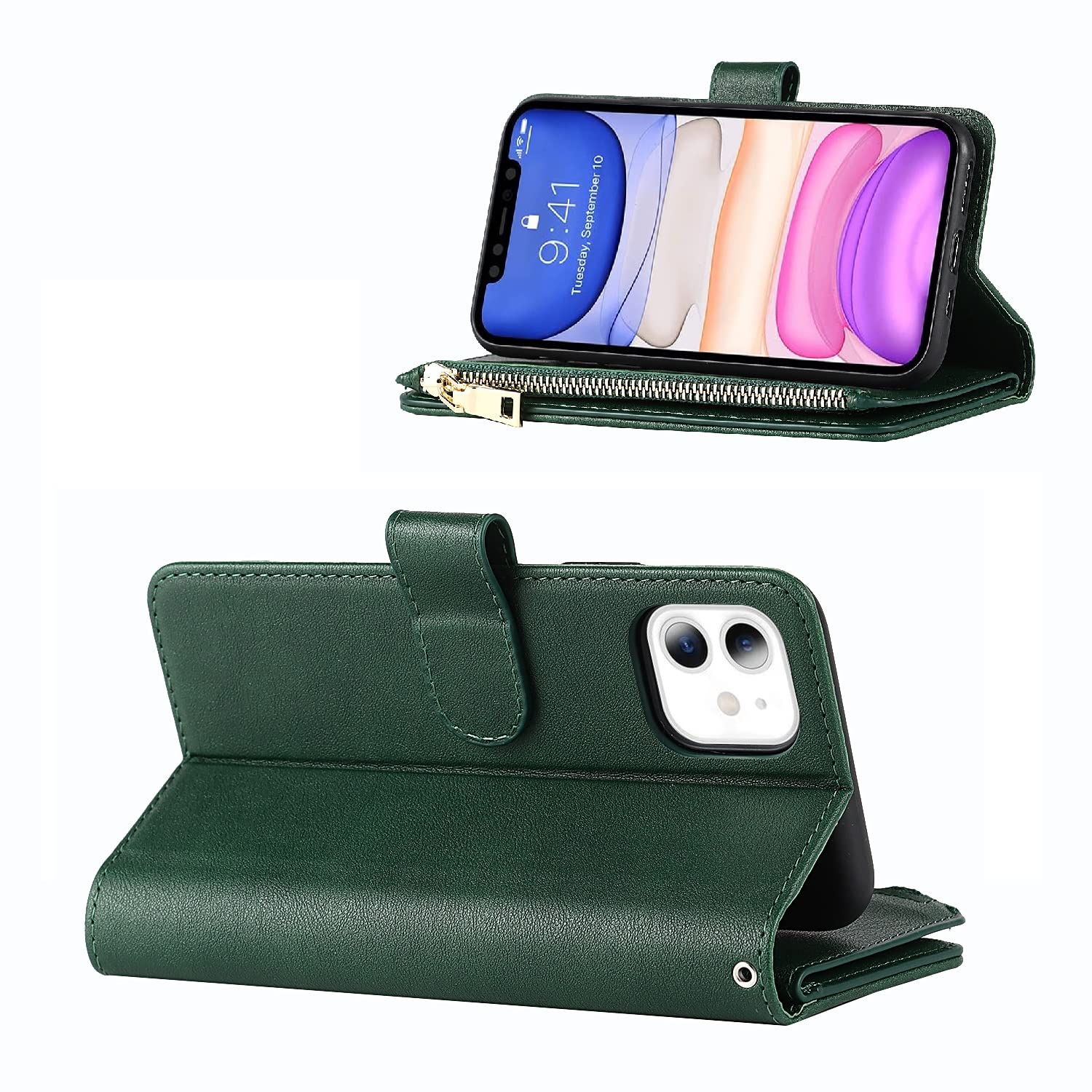 Jaorty Luxury Leather Wallet Case for iPhone 11 (6.1