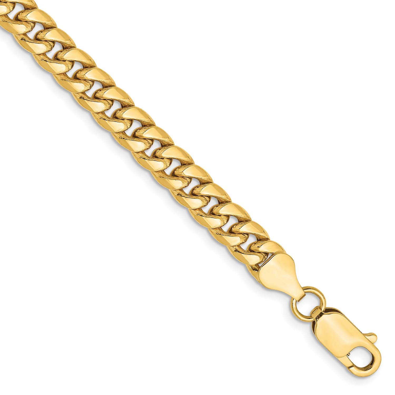 14K Yellow Gold Heavy Semi-Solid Miami Cuban Link Chain Necklace, Bracelet & Anklet Set - Perfect for Men's & Women's Hip Hop Jewelry, Gift for Birthday, Anniversary or Special Occasion