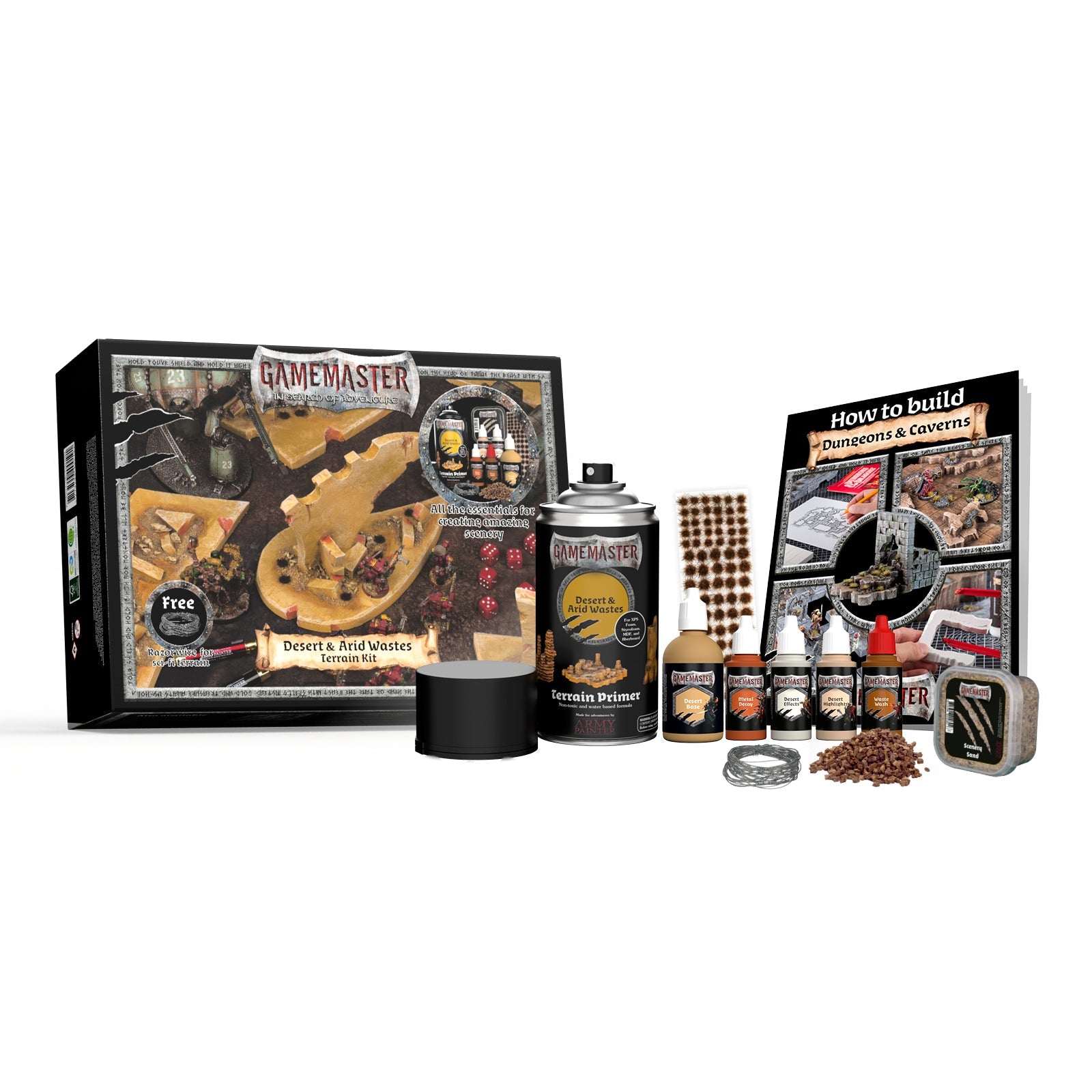 GameMaster Terrain Kit: Desert & Arid Wastes - Miniature Scenery for Tabletop RPGs & Wargaming - Perfect for D&D, Warhammer & Fantasy Battles