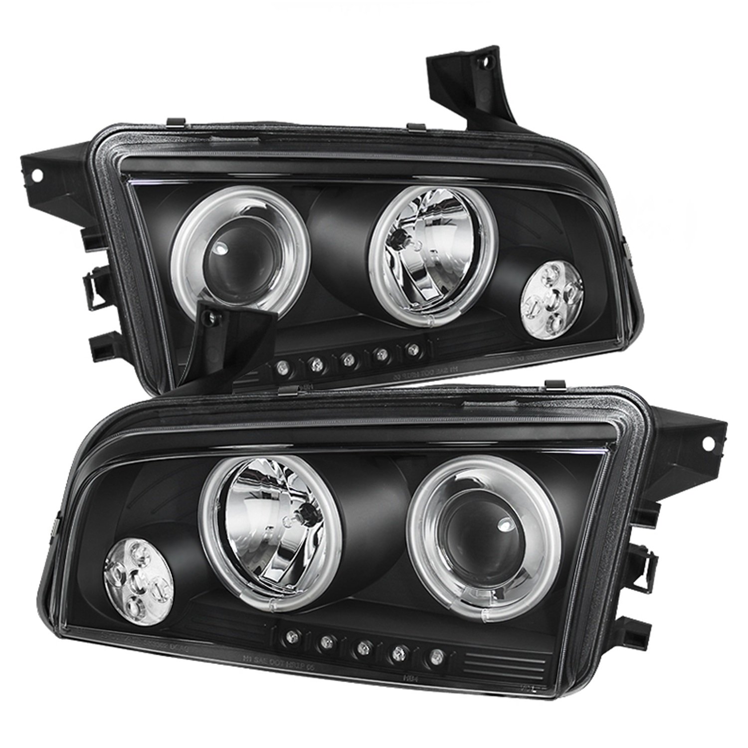 Spyder Auto Dodge Charger Black CCFL LED Projector Headlights - High Performance Replacement Headlights for Night Driving & Custom Car Upgrades