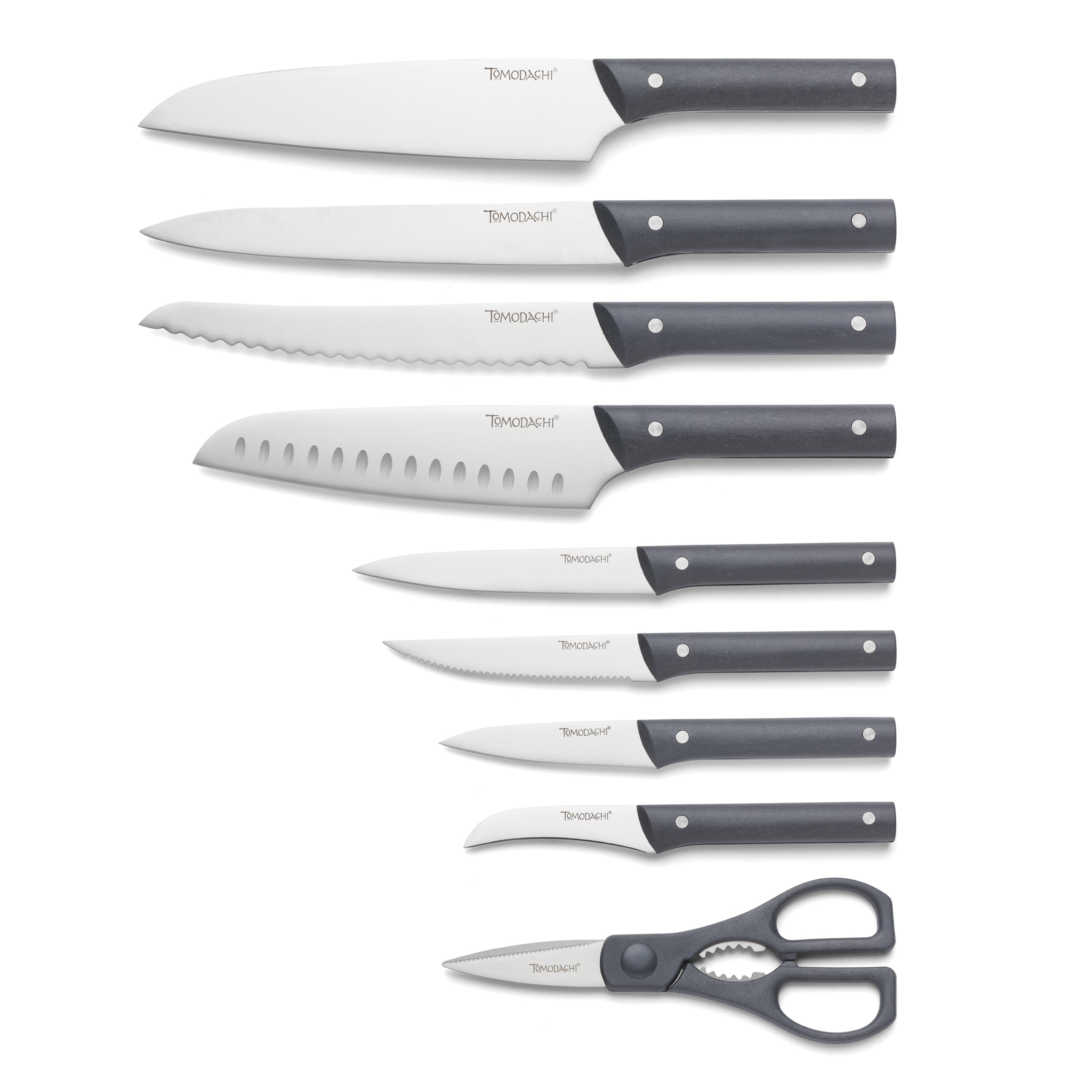Premium 15-Piece Harvest Slate Cutlery Block Set - Knife Set with Wooden Storage Block for Kitchen, Perfect for Home Chefs & Cooking Enthusiasts | Ideal for Meal Prep, Dinner Parties & Everyday Cooking