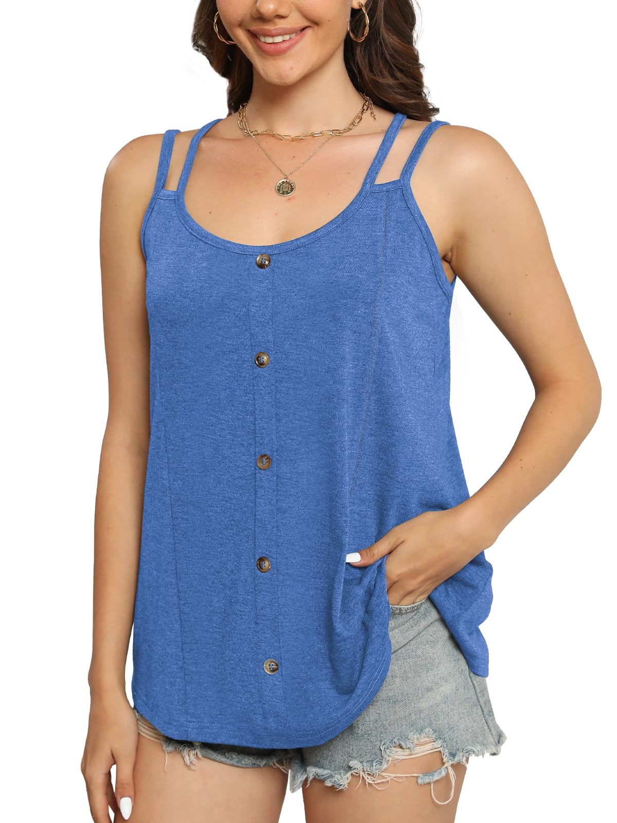 Grace's Secret Women's Summer Tank Tops - Fashion Camisole Tops, Loose Casual Sleeveless Shirts - Perfect for Beach, Vacation & Everyday Wear