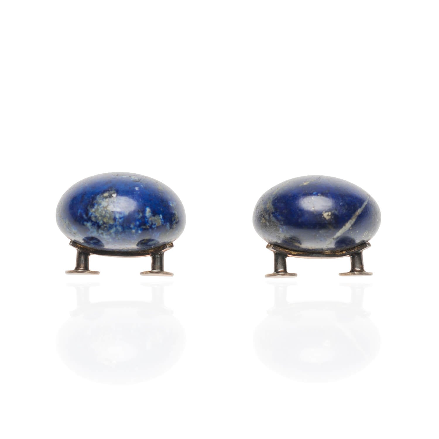 Exquisite Victorian Style 18K Gold Pearl Enamel & Carved Lapis Lazuli Jewelry Set - Earrings, Pendant & Buttons for Weddings, Parties & Special Occasions