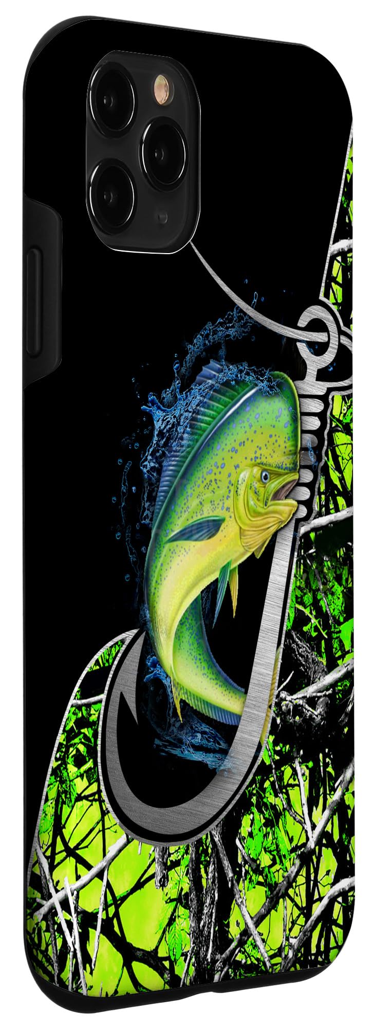 iPhone 11 Pro Case - Mahi Mahi Green Camo Design | Personalized Fishing Gift | Durable Protective Cover | Perfect for Anglers & Outdoor Enthusiasts