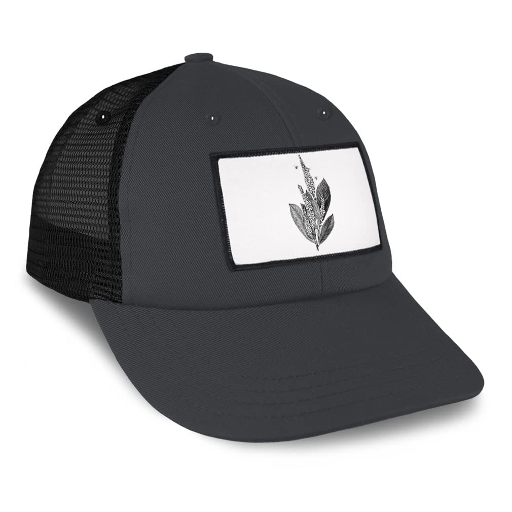 Vintage Floral Trucker Hat with Bees Embroidery - Adjustable Patch Baseball Cap for Men & Women - Perfect for Outdoor, Gardening, and Summer Fashion