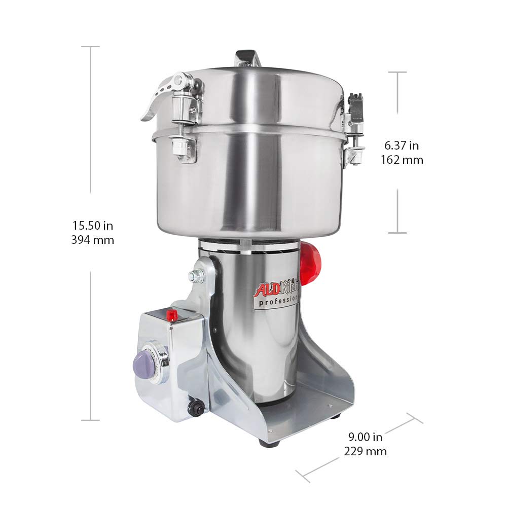 ALDKitchen Electric Grain Mill - Swing Type Grinding Machine for Flour, Spices & Coffee - 2500g Large Capacity - Perfect for Home Baking, Camping & Emergency Food Prep
