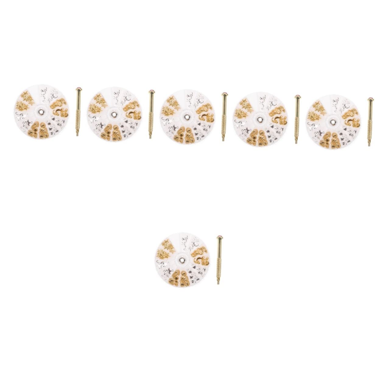 Beavorty 6 Sets Rhinestone Nail Jewelry Kit - Star & Heart Nail Charms, Rivet Stickers, DIY Manicure Accessories for Nail Art, Party & Wedding Decor