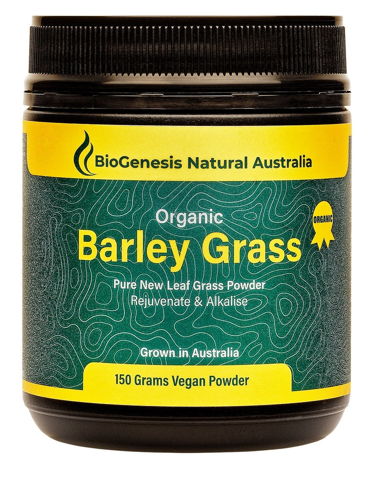 Organic Barley Grass Powder 150g - Australian Grown, Nutrient-Rich Superfood for Smoothies, Juices & Detox Drinks | Vegan, Gluten-Free Supplement for Energy & Wellness