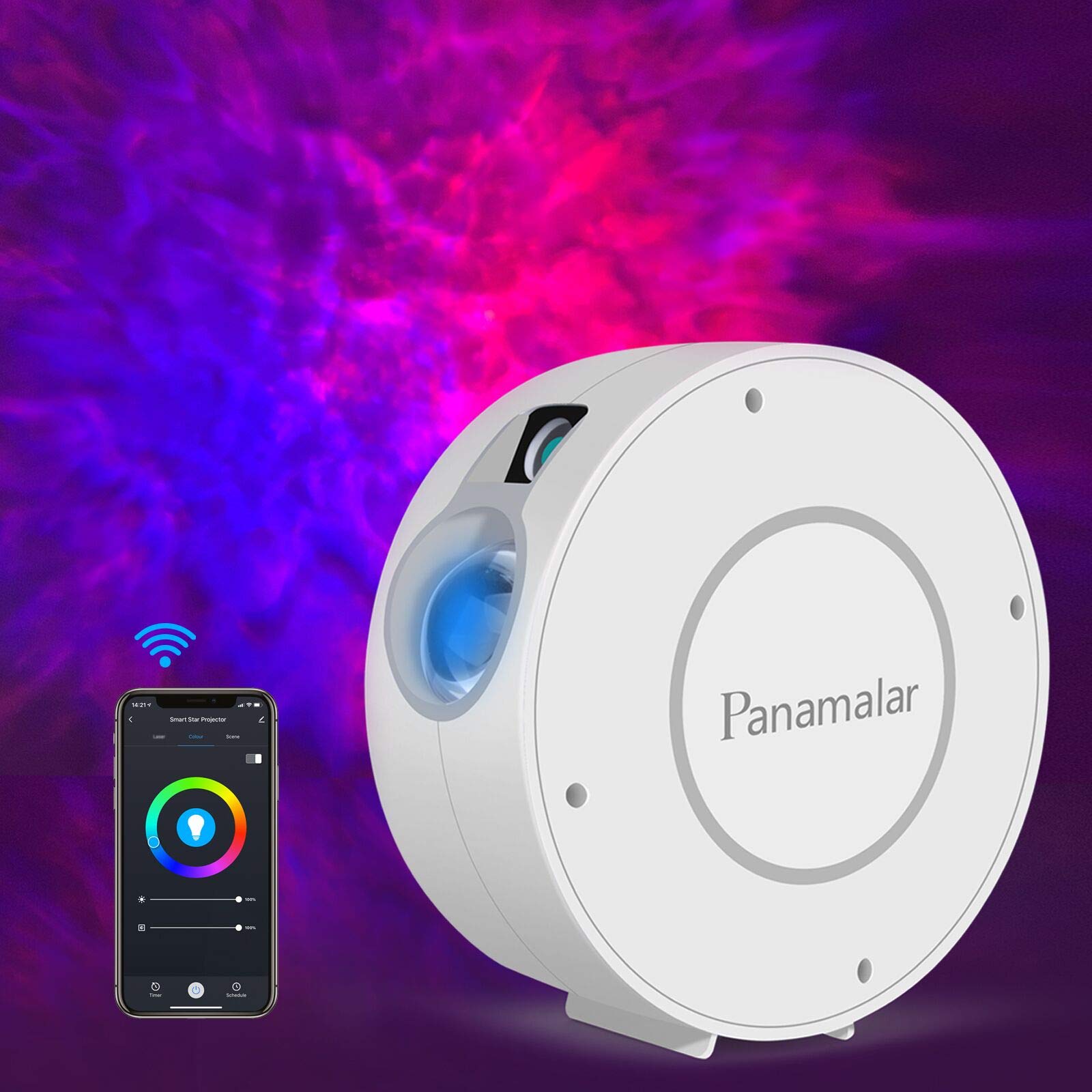Smart WiFi Galaxy Projector with APP Control, Timer & Alexa Voice - Nebula Cloud Night Light for Bedroom, Kids Room, Party Decor & Relaxation | Creates Stunning Starry Sky Effects for Meditation, Sleep Aid & Romantic Ambiance