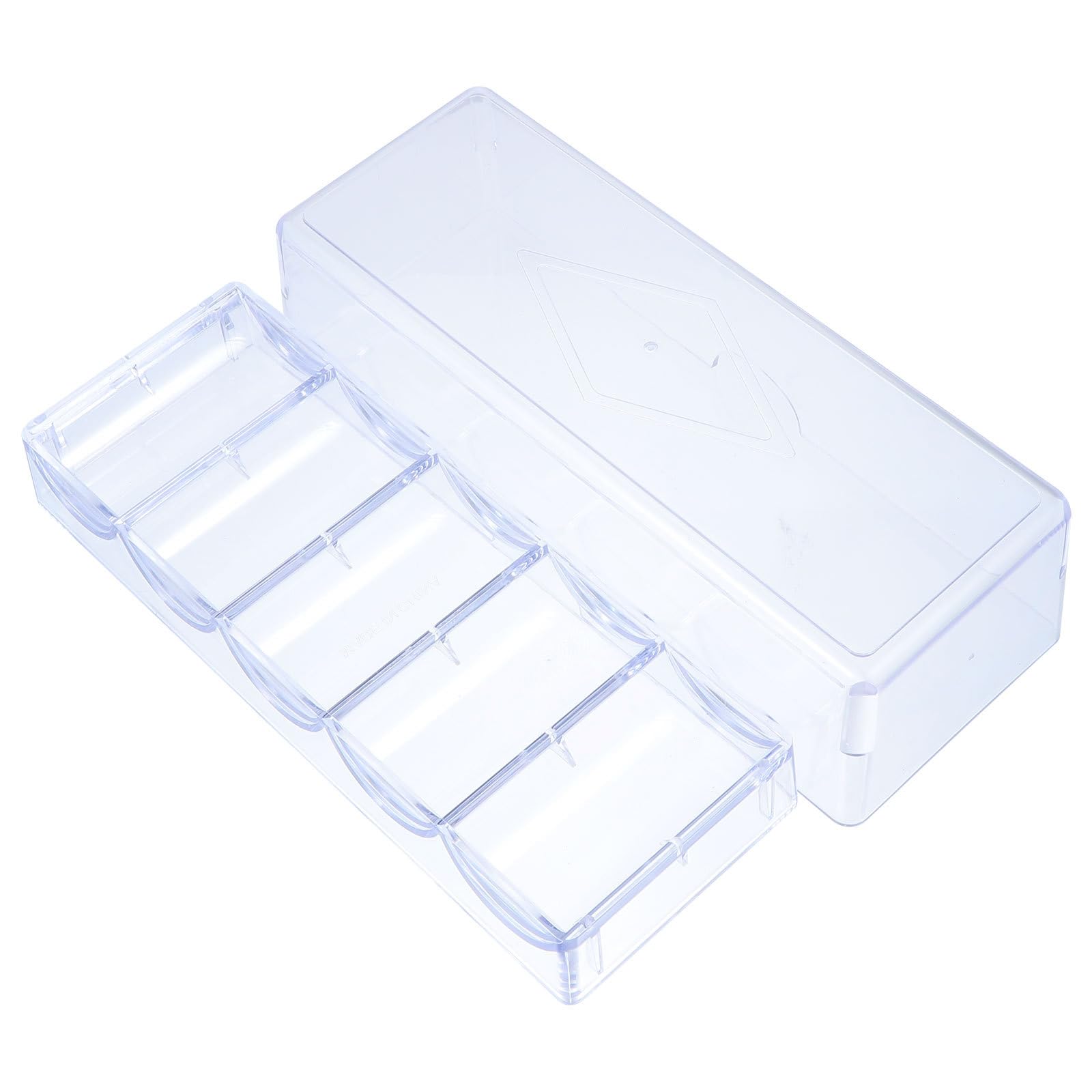 5 Grid Plastic Storage Container - Clear Organizer Box for Washi Tapes, Crafts, Beads, Jewelry & Small Parts | Perfect for Craft Rooms, Office Supplies & Home Organization